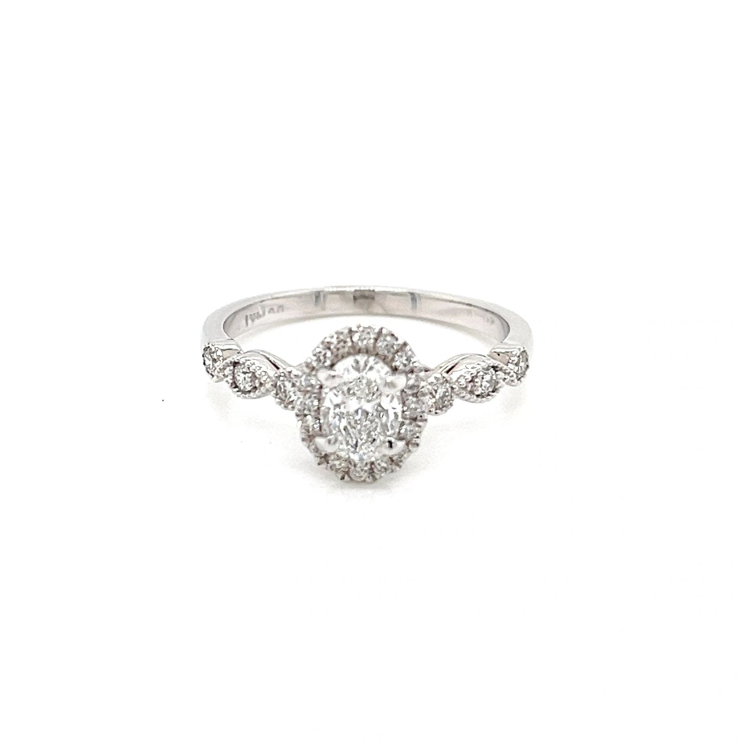 .98 Carat TW 14K White Gold Engagement Ring