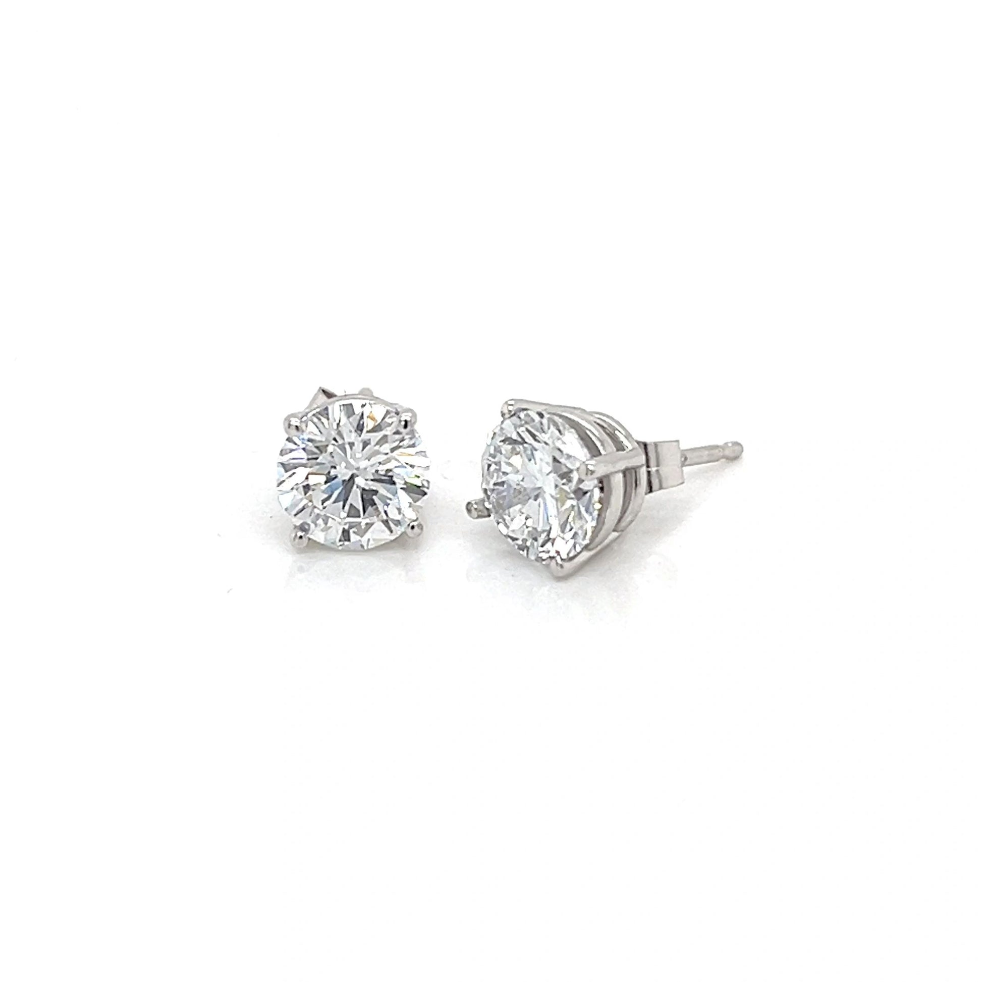 Lab Grown Diamond Stud Earrings F color, VS2 clarity Ideal cut