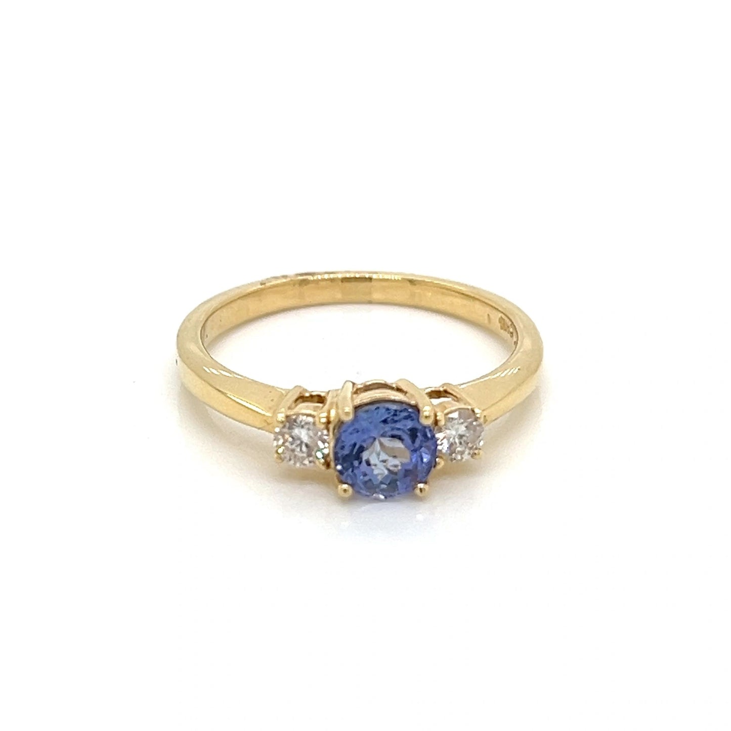 14K Yellow Gold Tanzanite and Diamond Ring