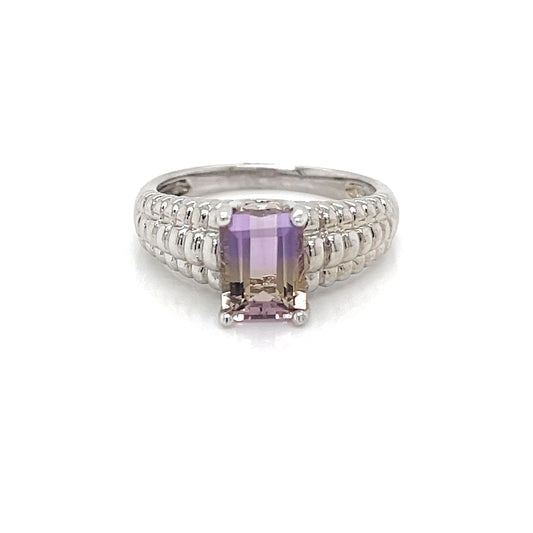 Ametrine Emerald Cut Ring