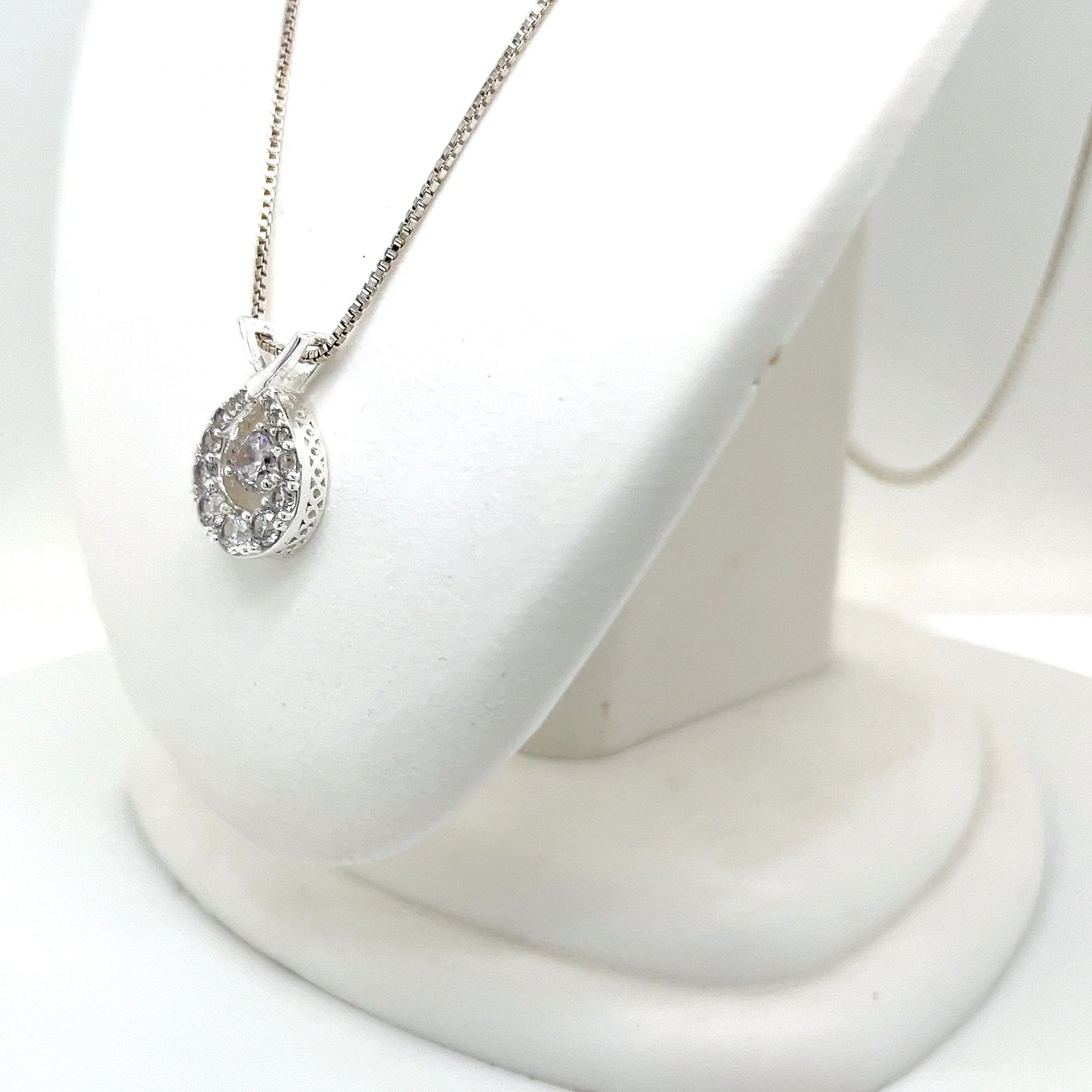 Cubic Zirconia Sterling Silver Necklace