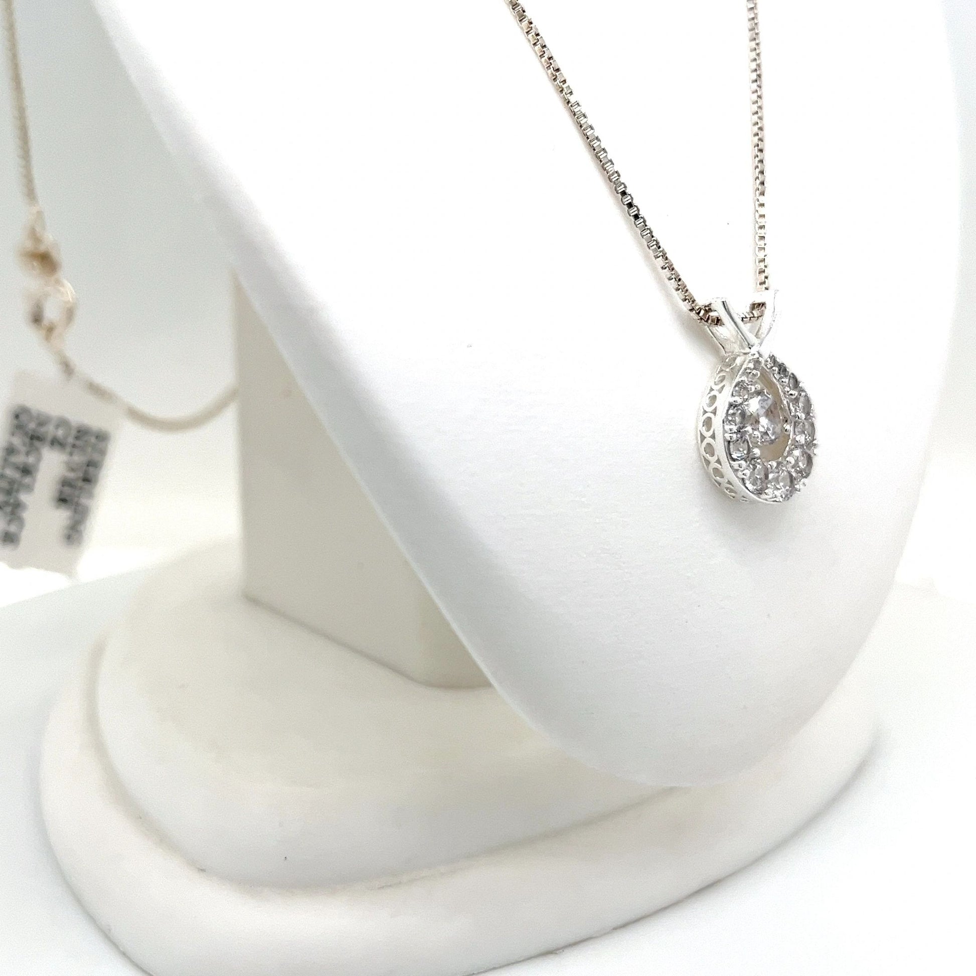 Cubic Zirconia Sterling Silver Necklace