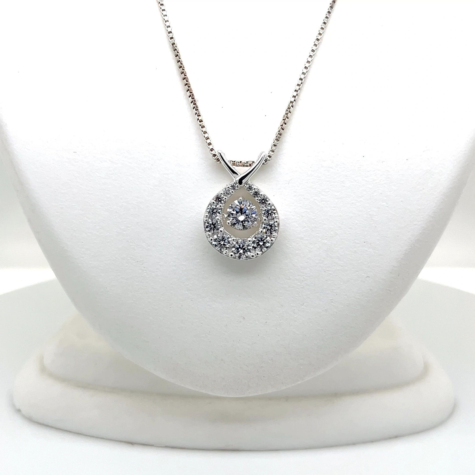 Cubic Zirconia Sterling Silver Necklace