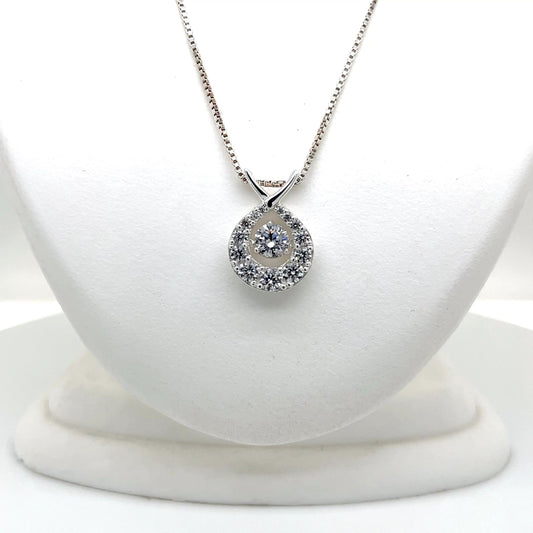 Cubic Zirconia Sterling Silver Necklace