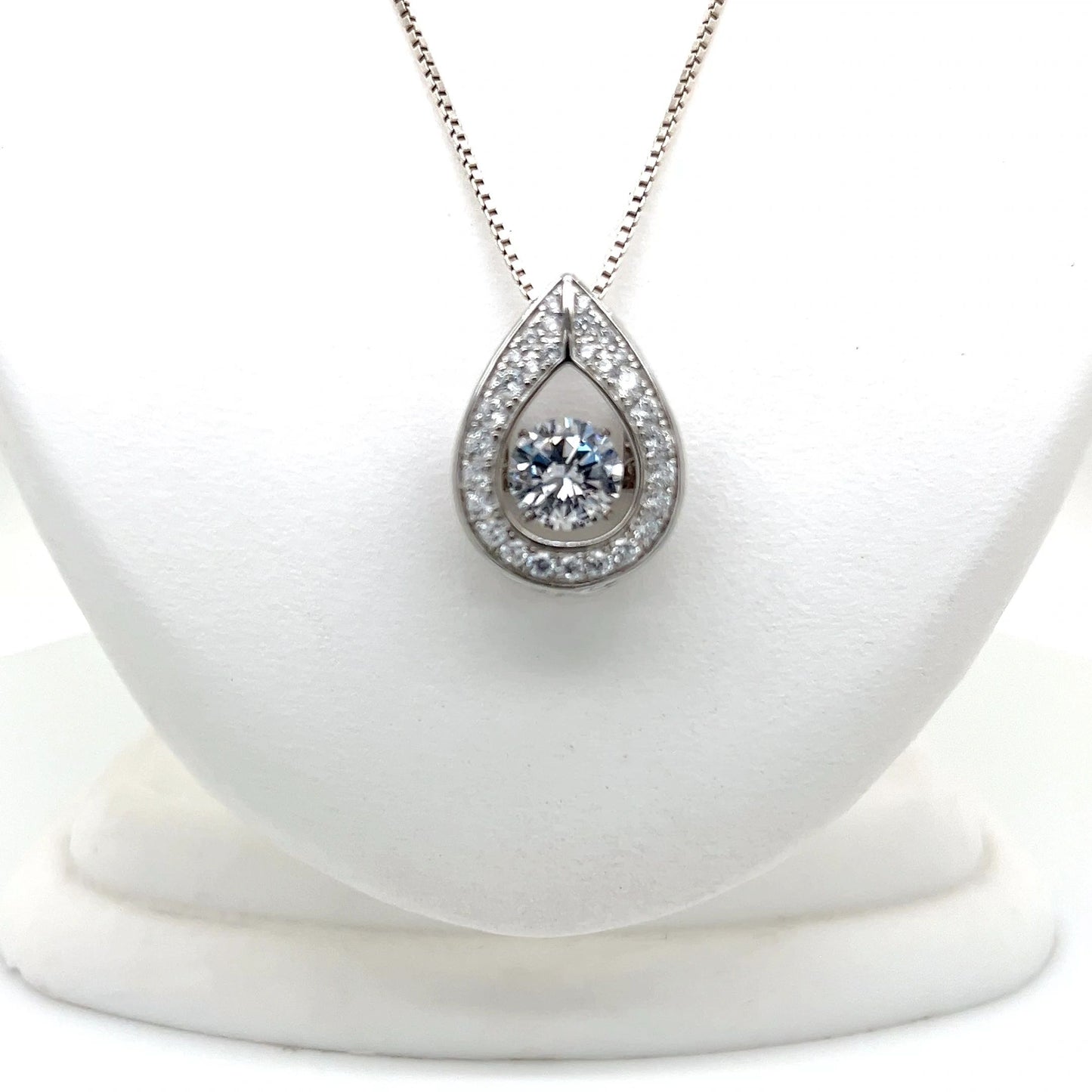 Cubic Zirconia Teardrop Necklace