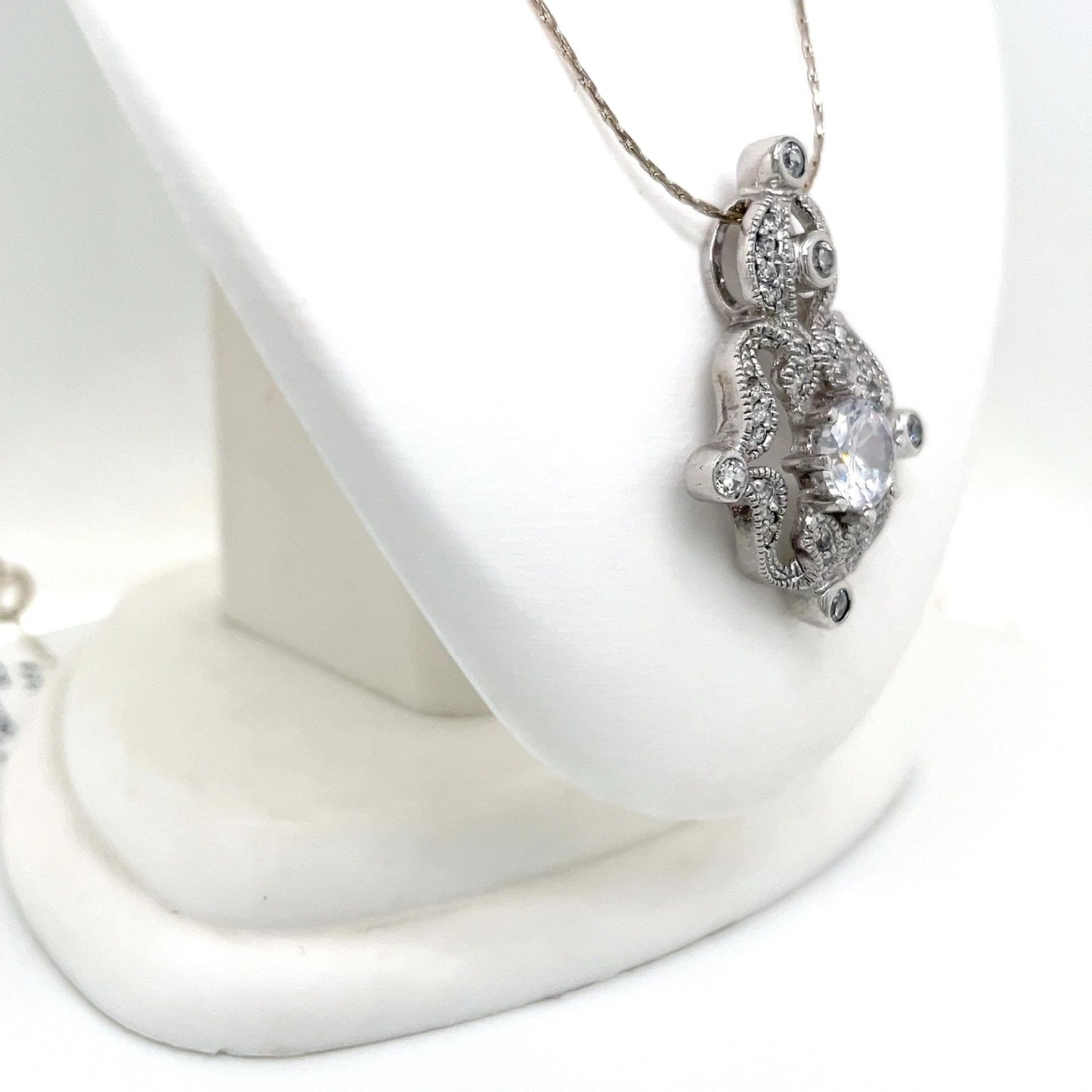 Cubic Zircon Sterling Silver Pendant