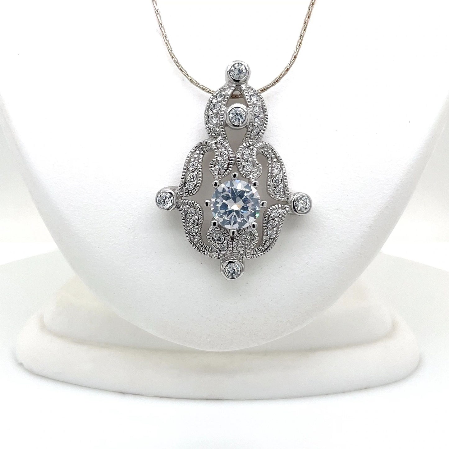 Cubic Zircon Sterling Silver Pendant