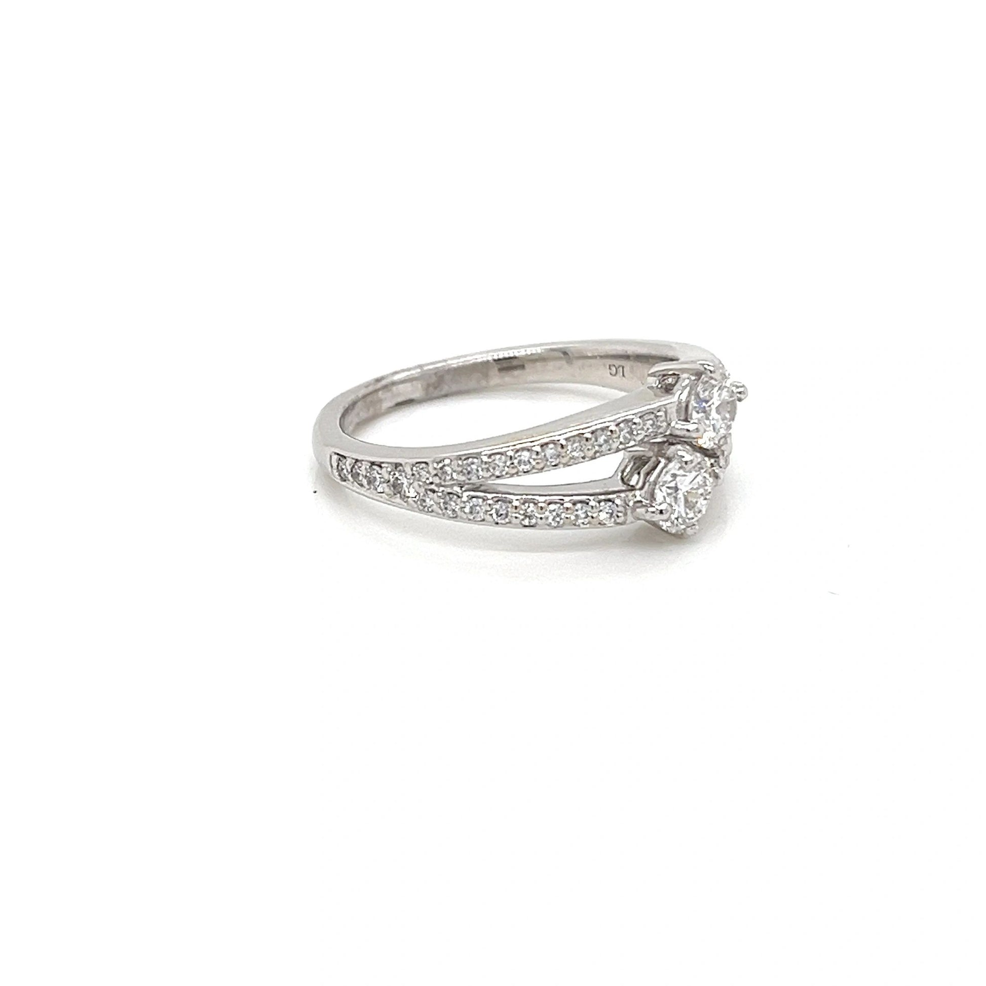 Lab Grown Diamond Ring set in 14k white gold