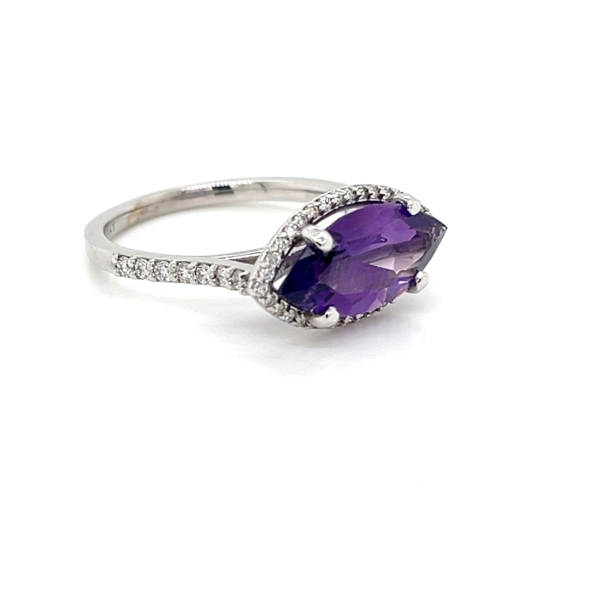 Amethyst and Diamond Ring