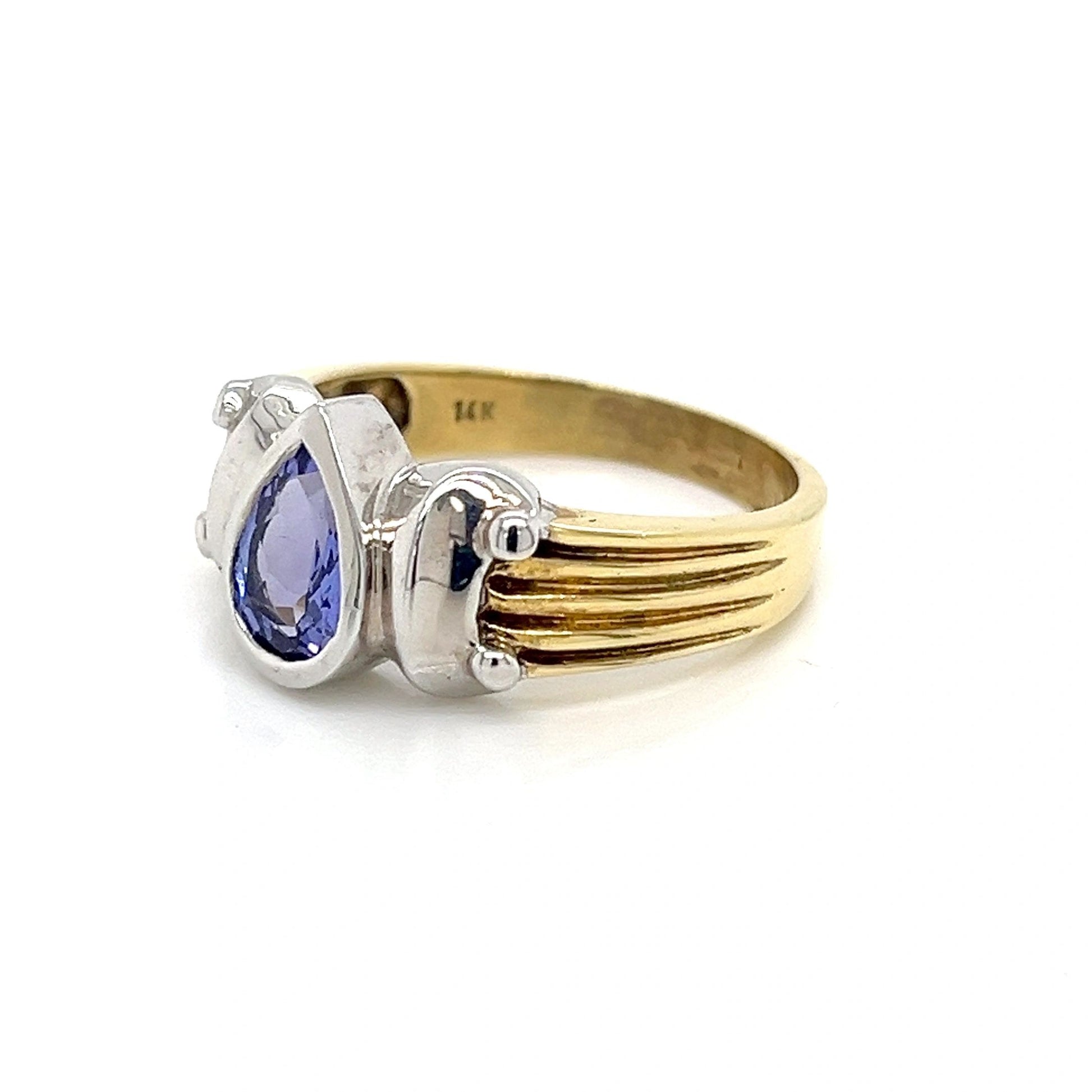 Tanzanite 14K Yellow and White Gold Ring