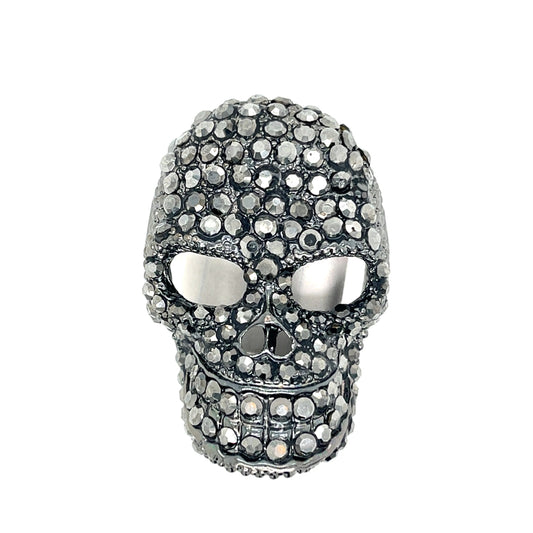 Rhinestone Skull Pin