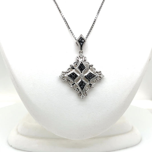 Black and White Diamond Necklace