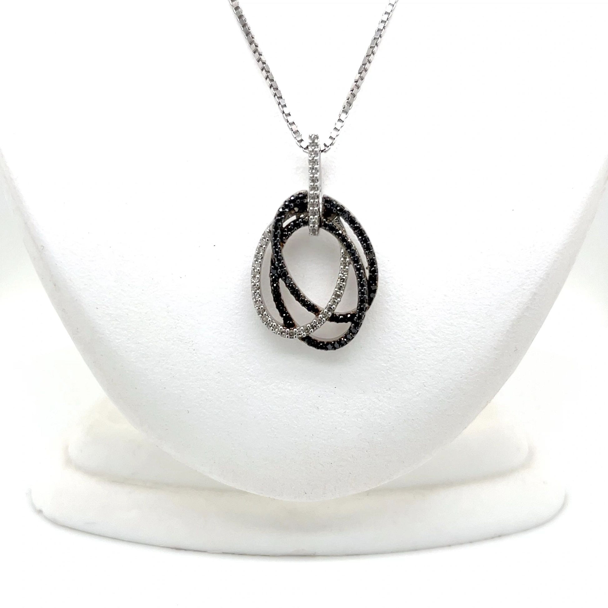 Black and White Diamond Necklace