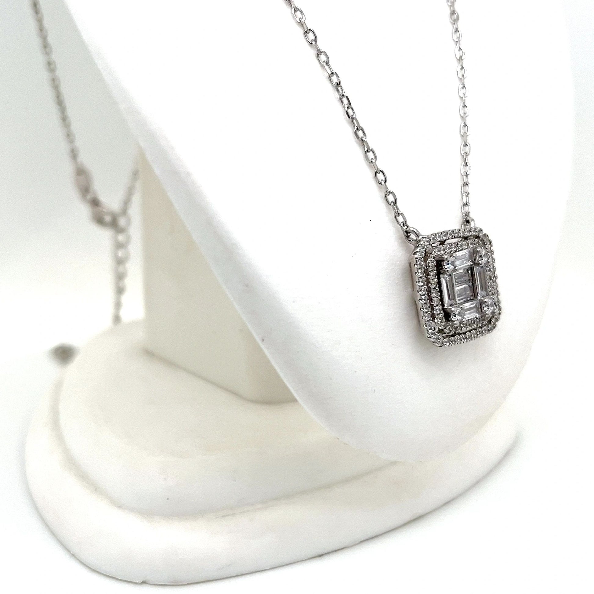 Sterling Silver and Cubic Zirconia Necklace