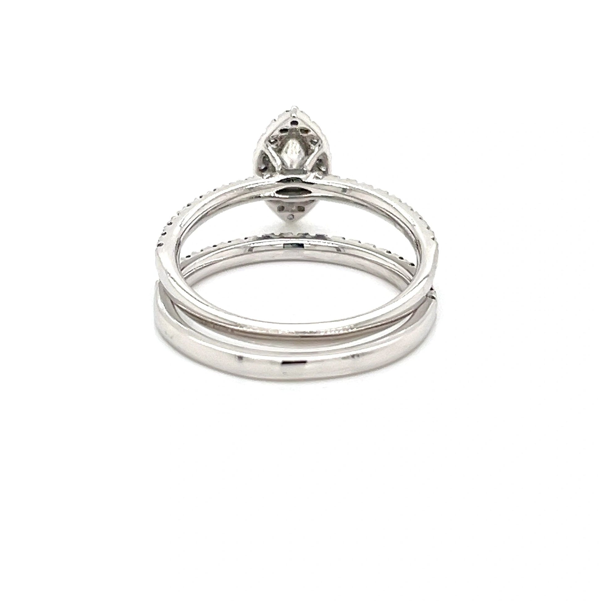 14K White Gold Diamond Ring Set