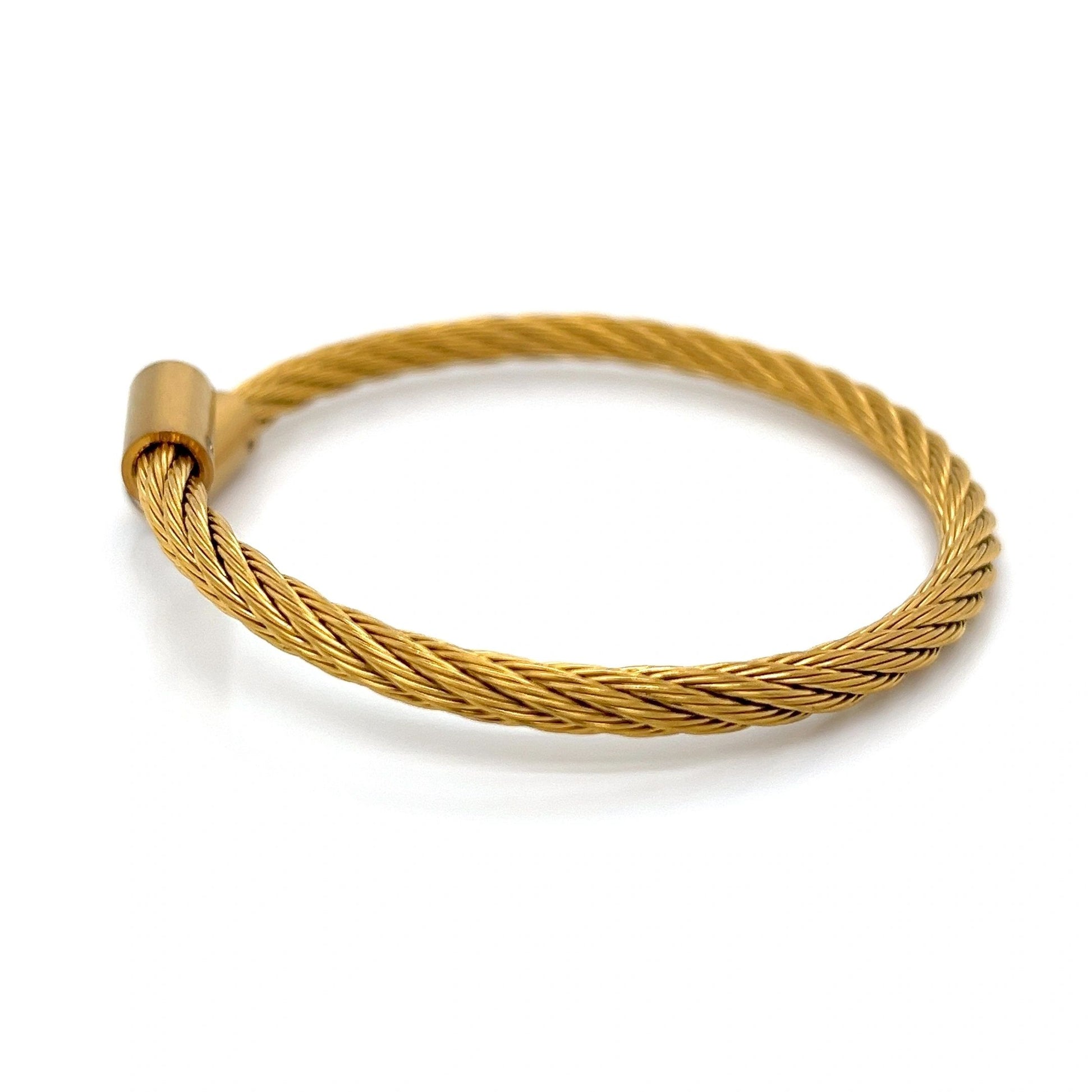 Gold Wire Cuff Bracelet