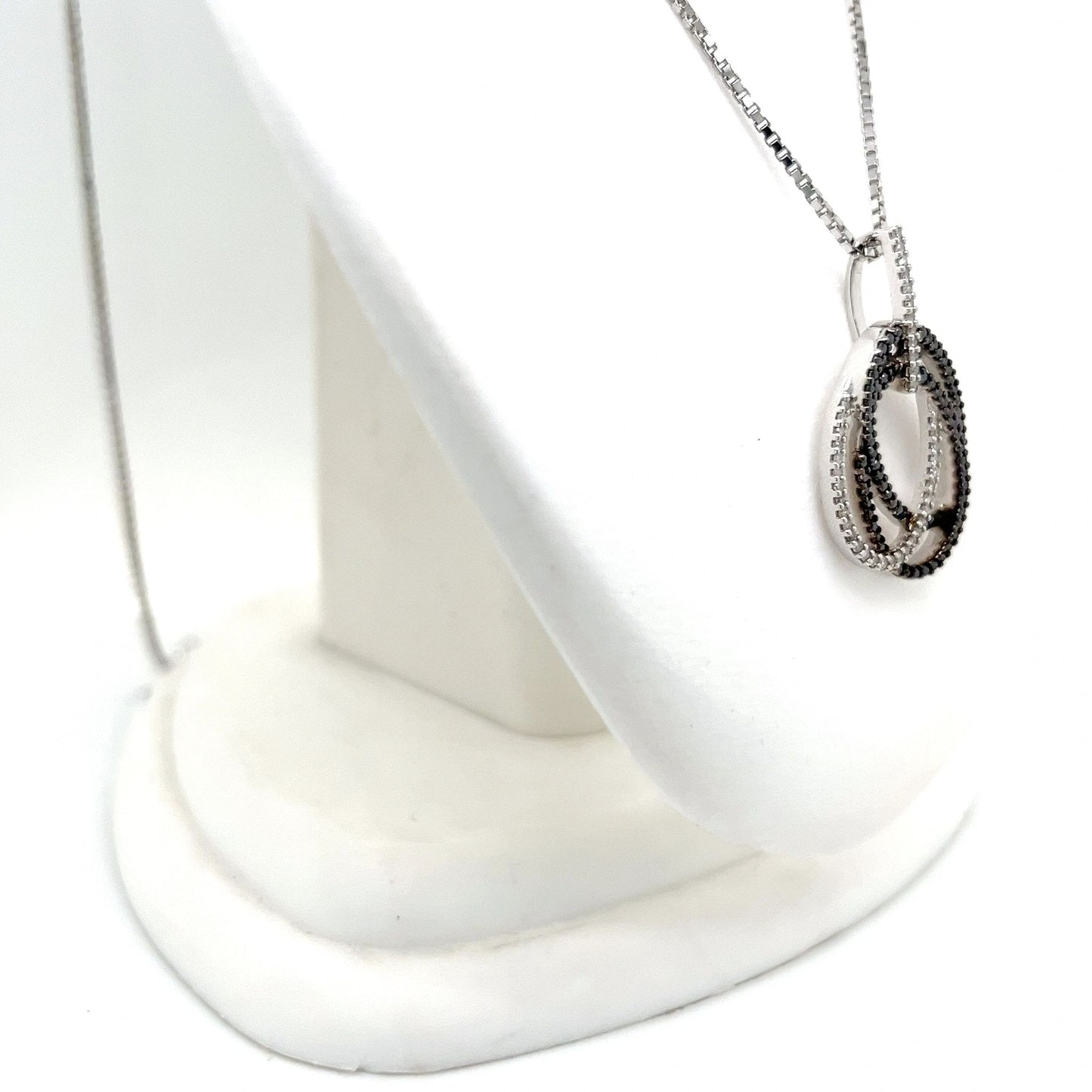 Black and White Diamond Necklace