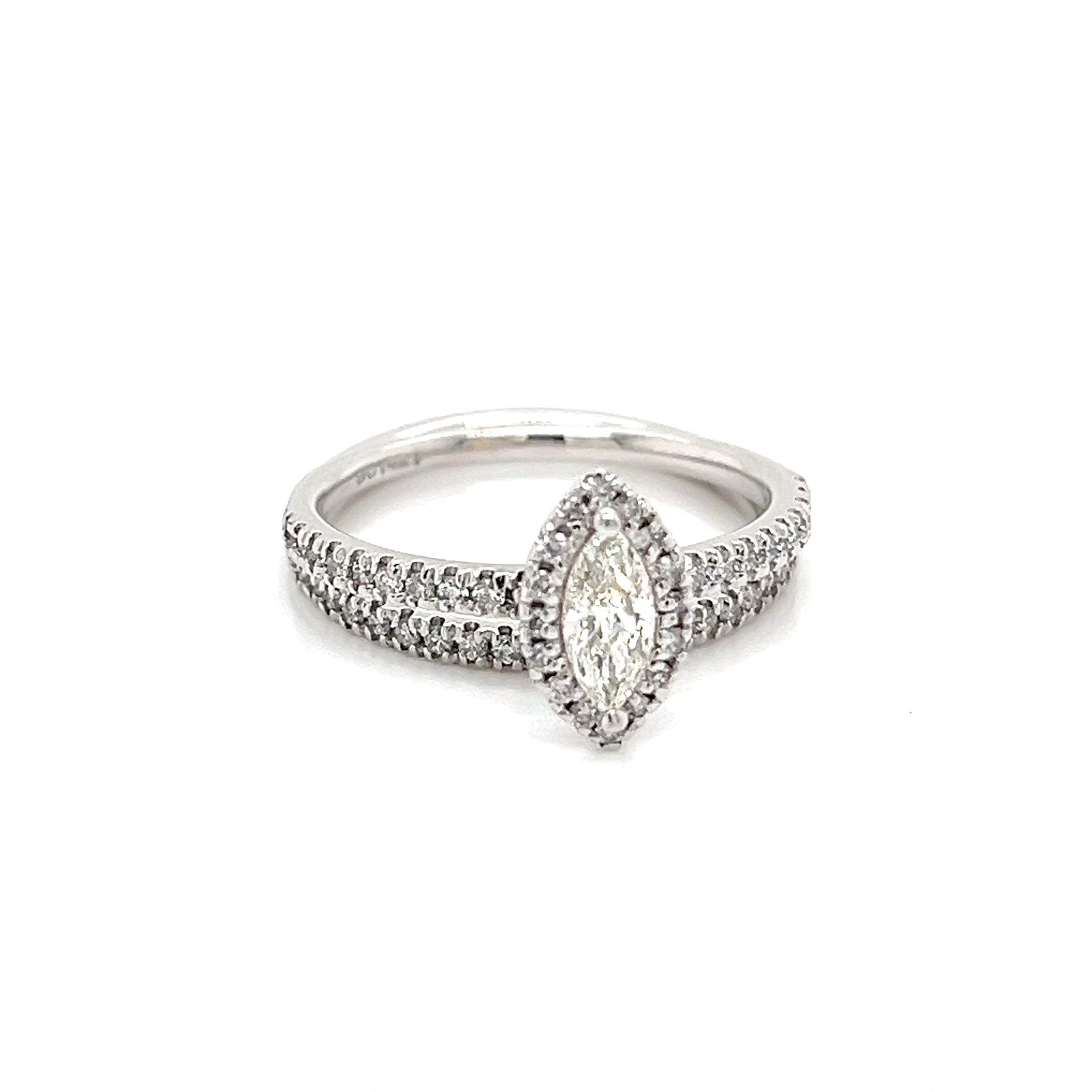 14K White Gold Diamond Ring Set