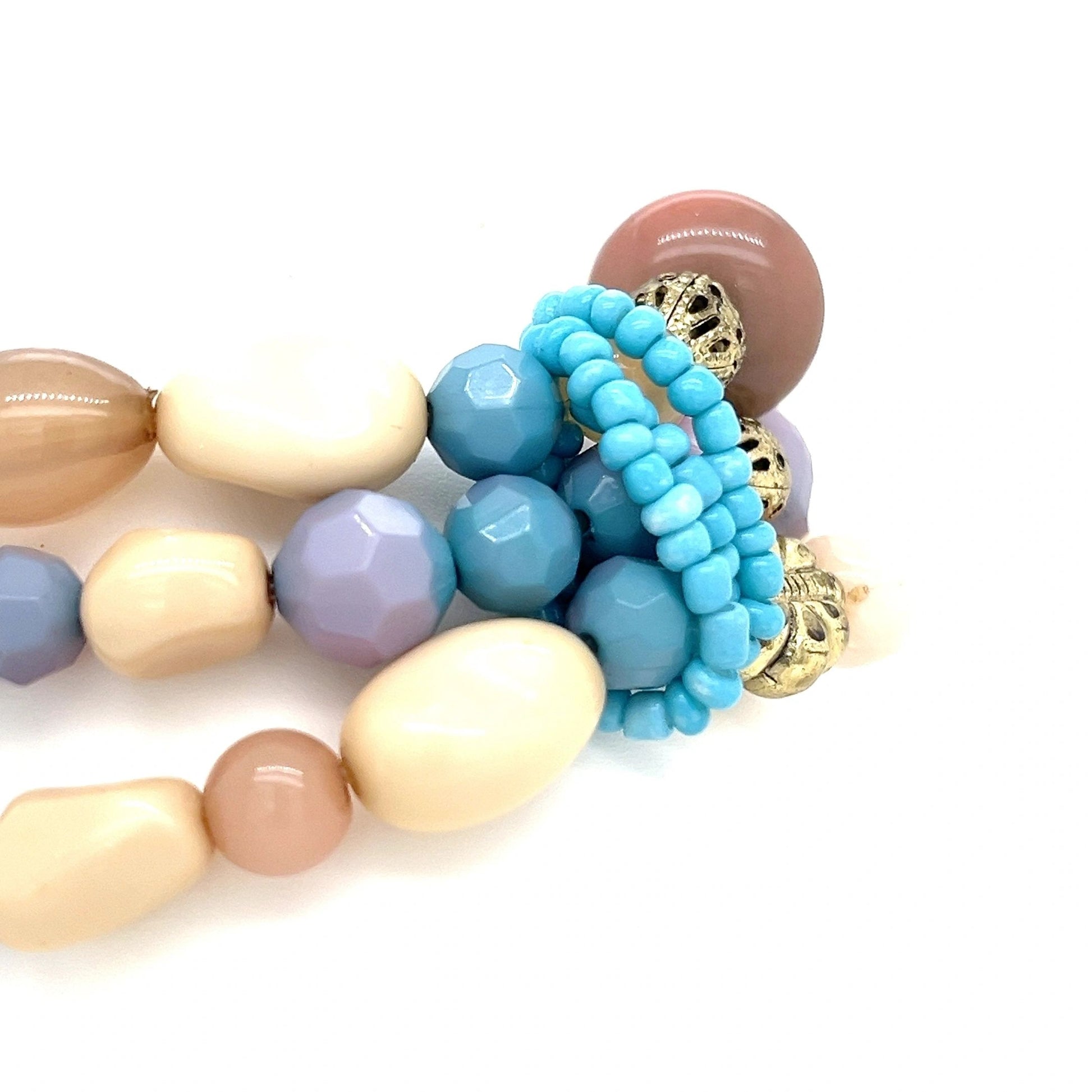 Multi-color Beaded Stretch Bracelet