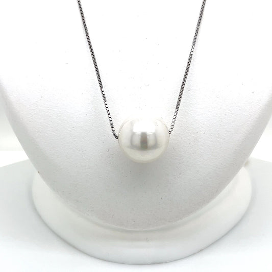 Sterling Silver Chain with Pearl Necklace