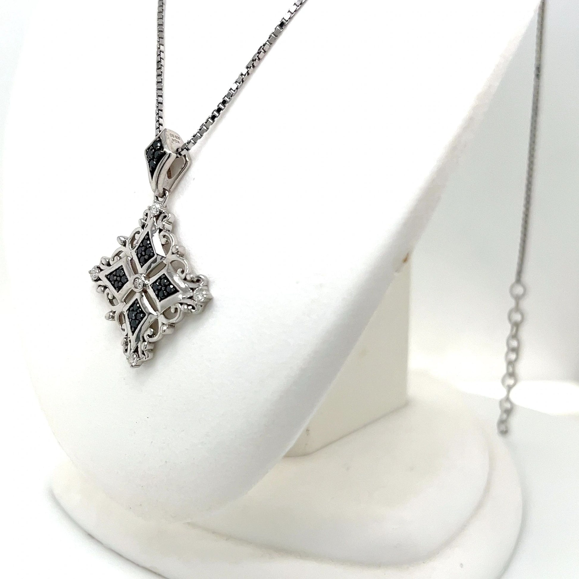 Black and White Diamond Necklace