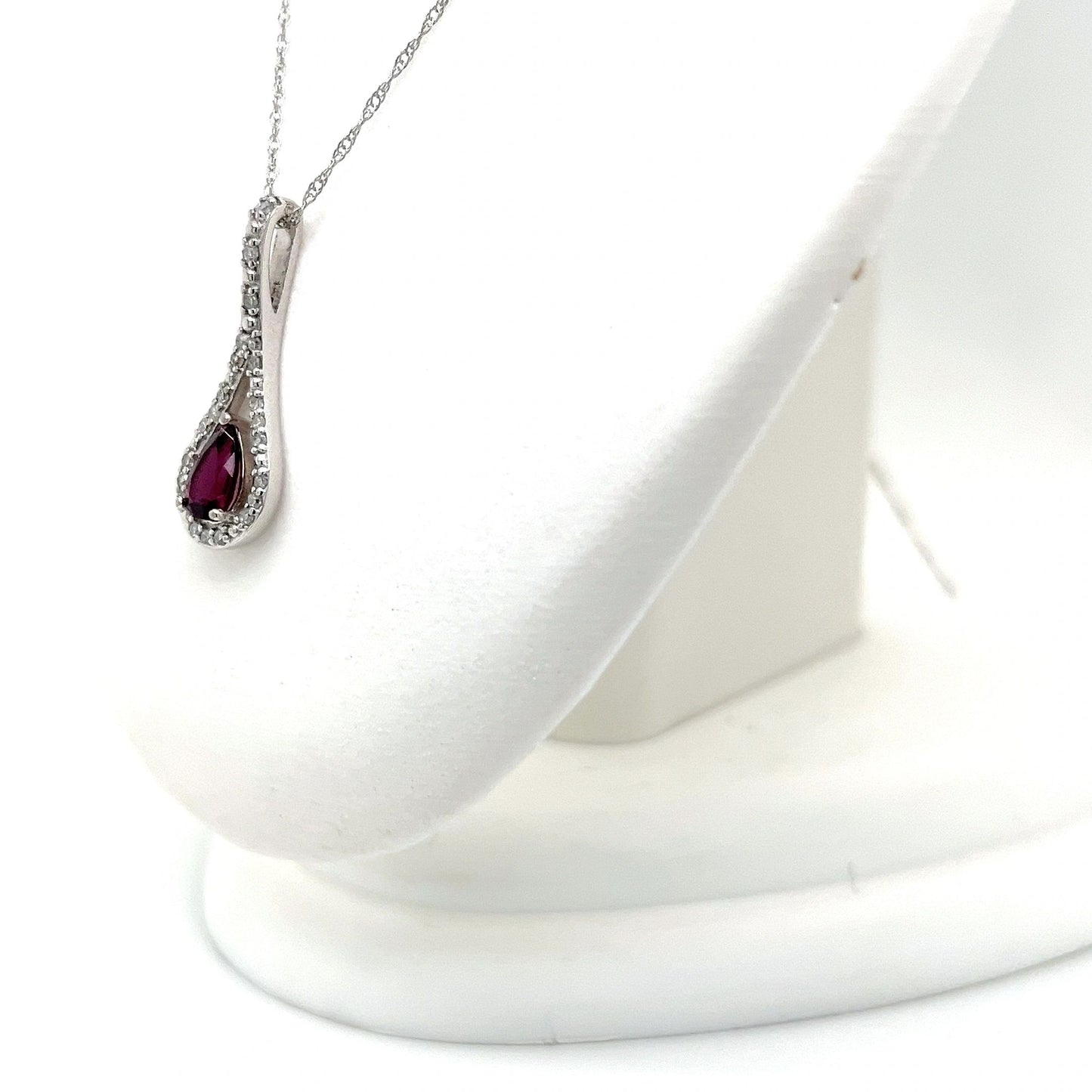 Rhodalite Garnet and Diamond Necklace