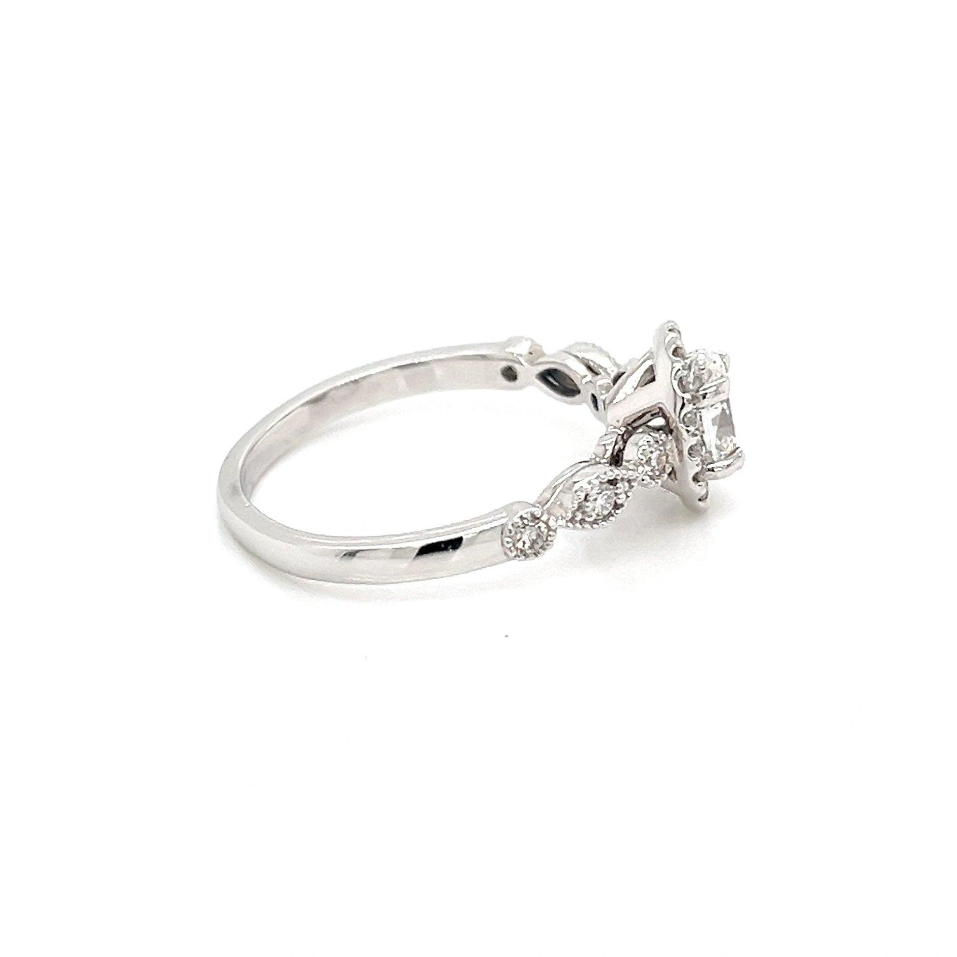 .98 Carat TW 14K White Gold Engagement Ring