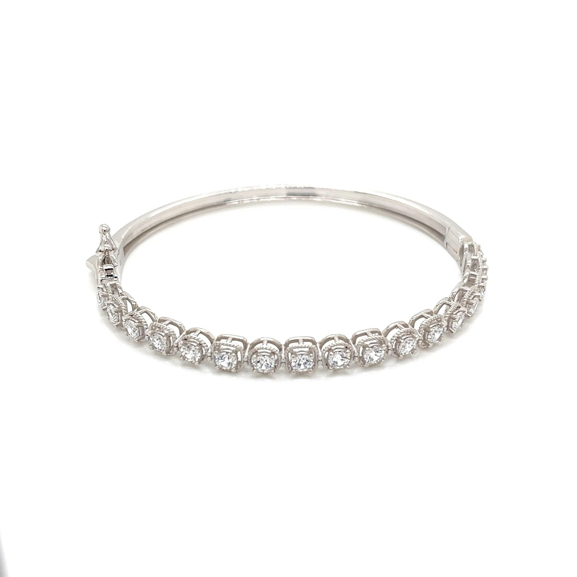 Sterling Silver Cubic Zirconia Bangle