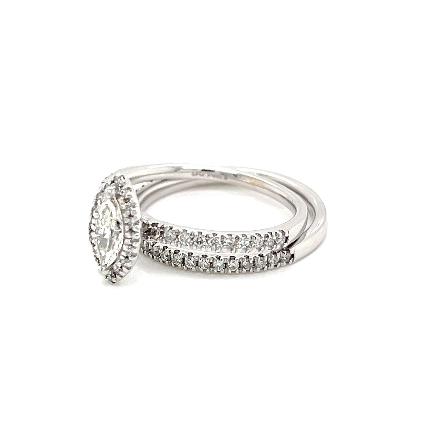 14K White Gold Diamond Ring Set