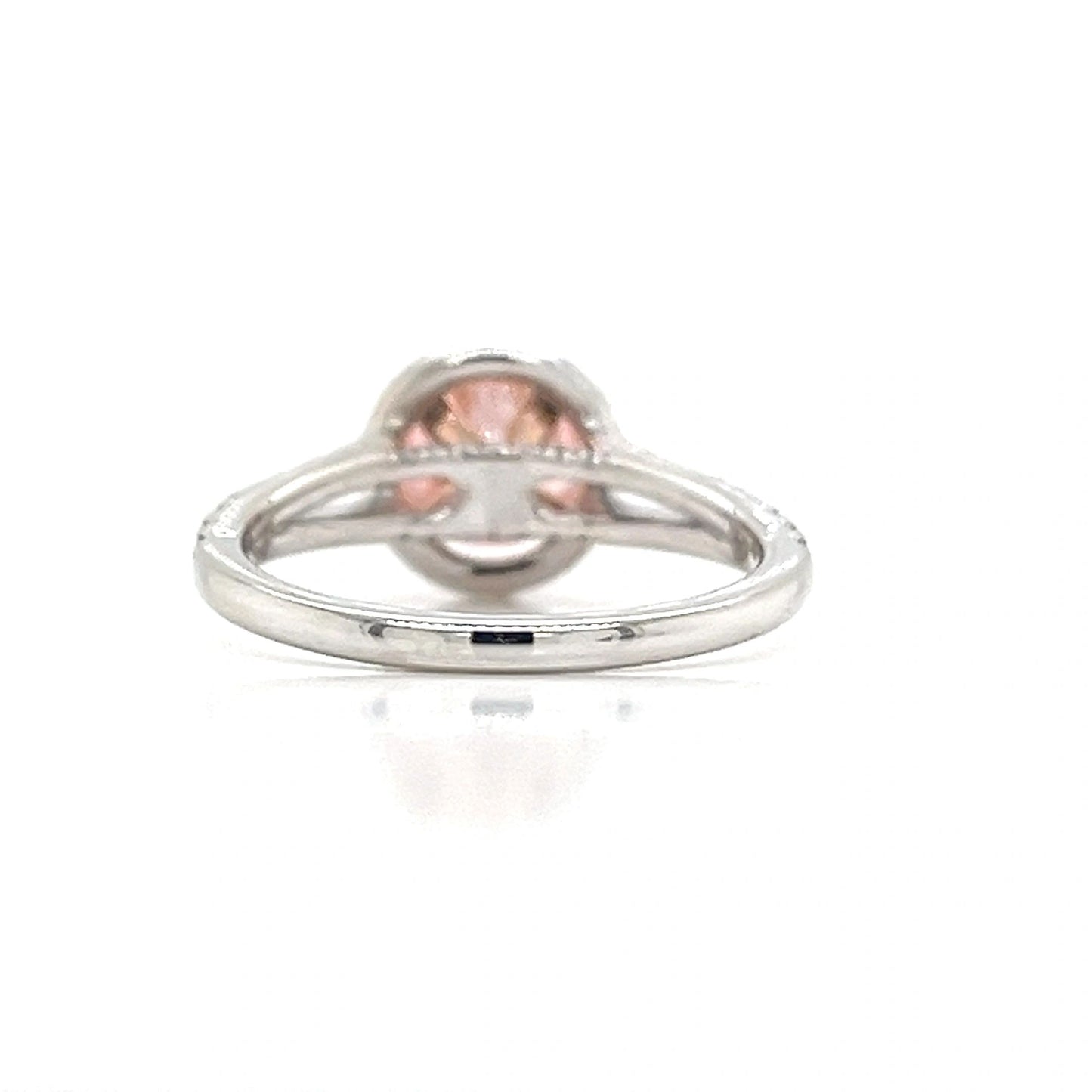 Pink and White Lab-Grown Diamond Engagement Ring