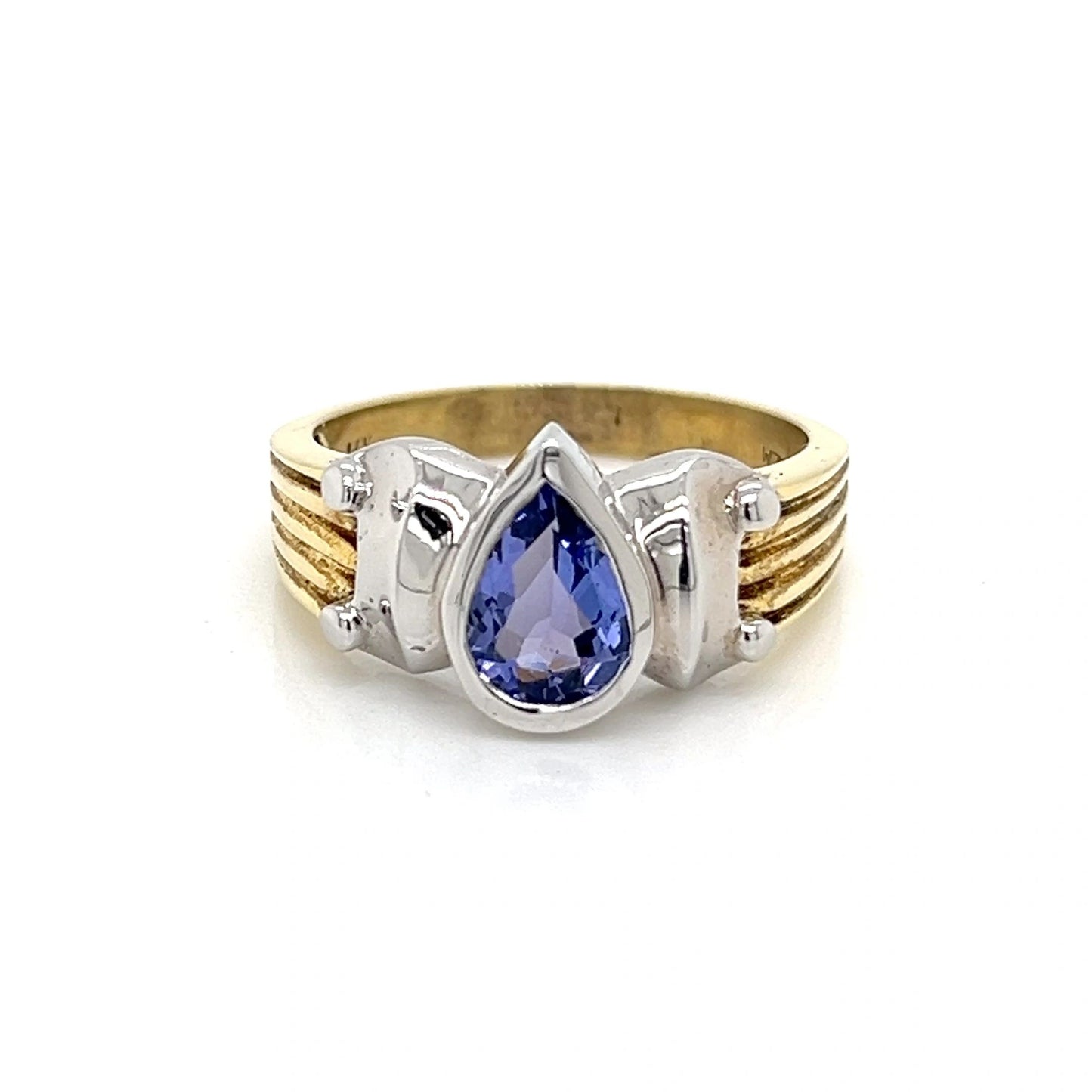 Tanzanite 14K Yellow and White Gold Ring