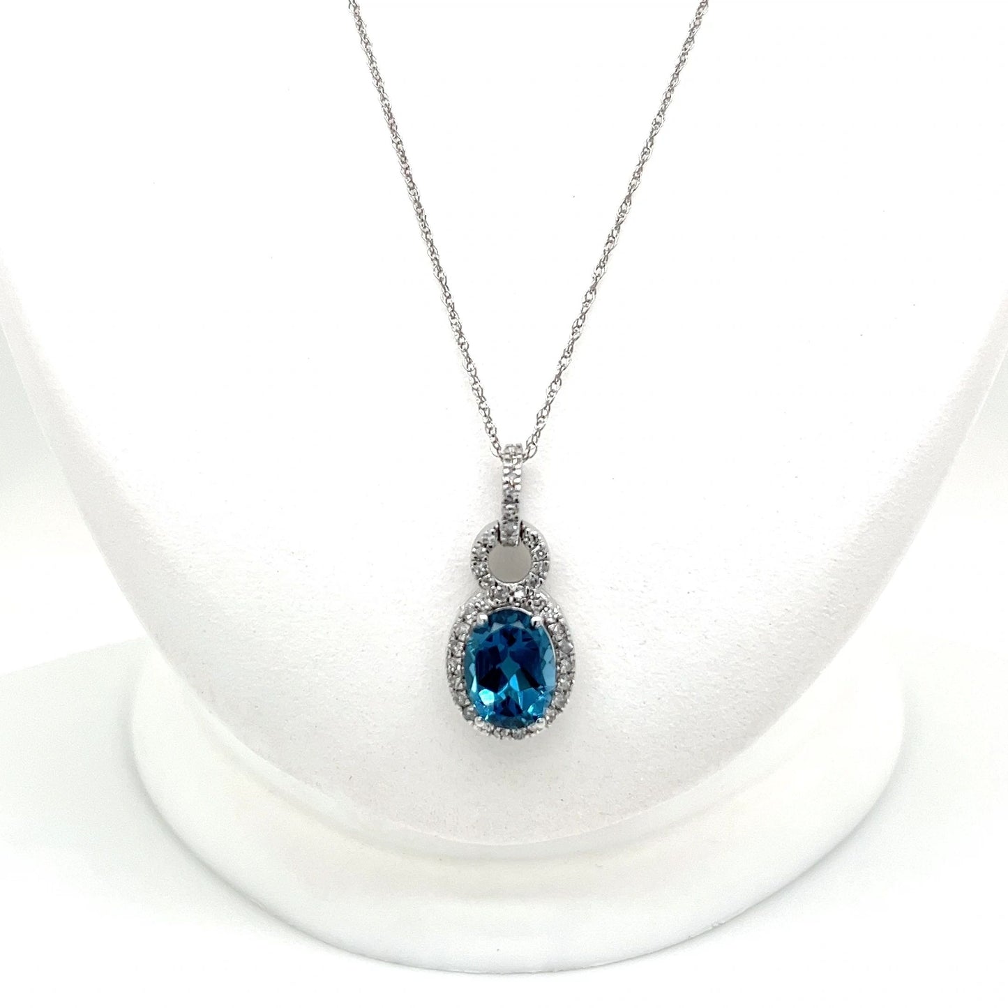 London Blue Topaz and Diamond Necklace