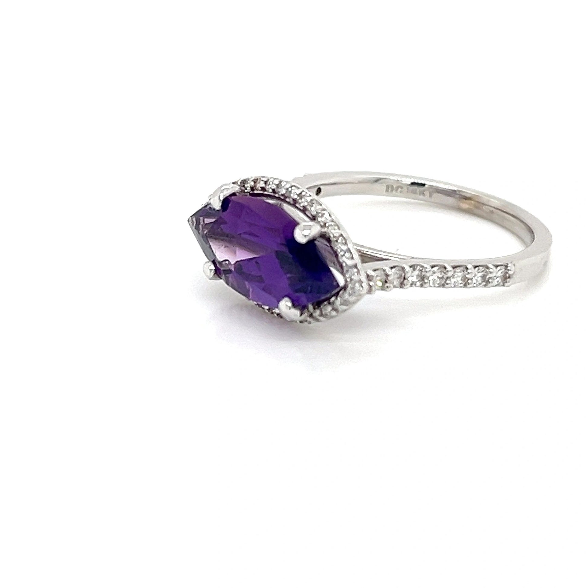 Amethyst and Diamond Ring