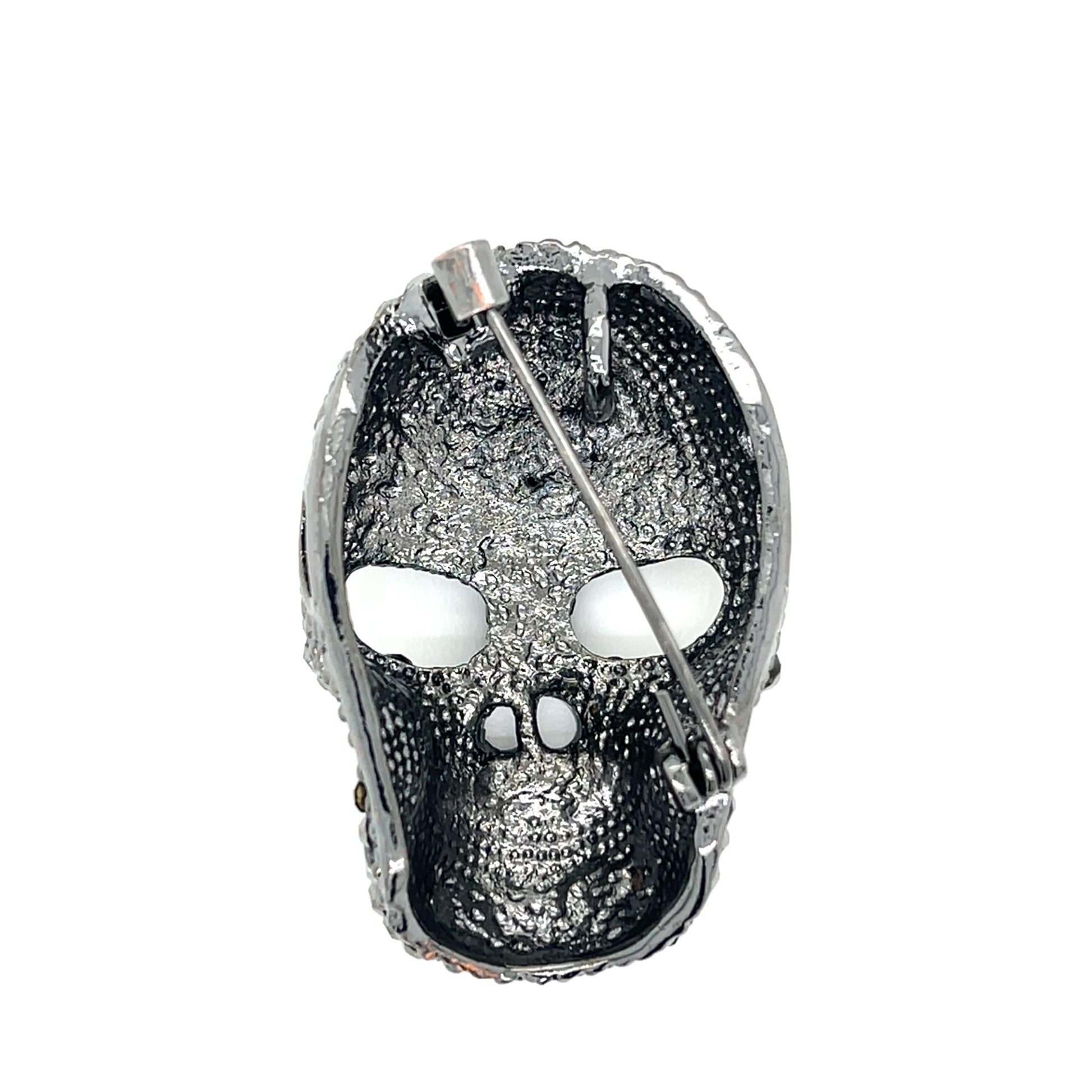 Rhinestone Skull Pin