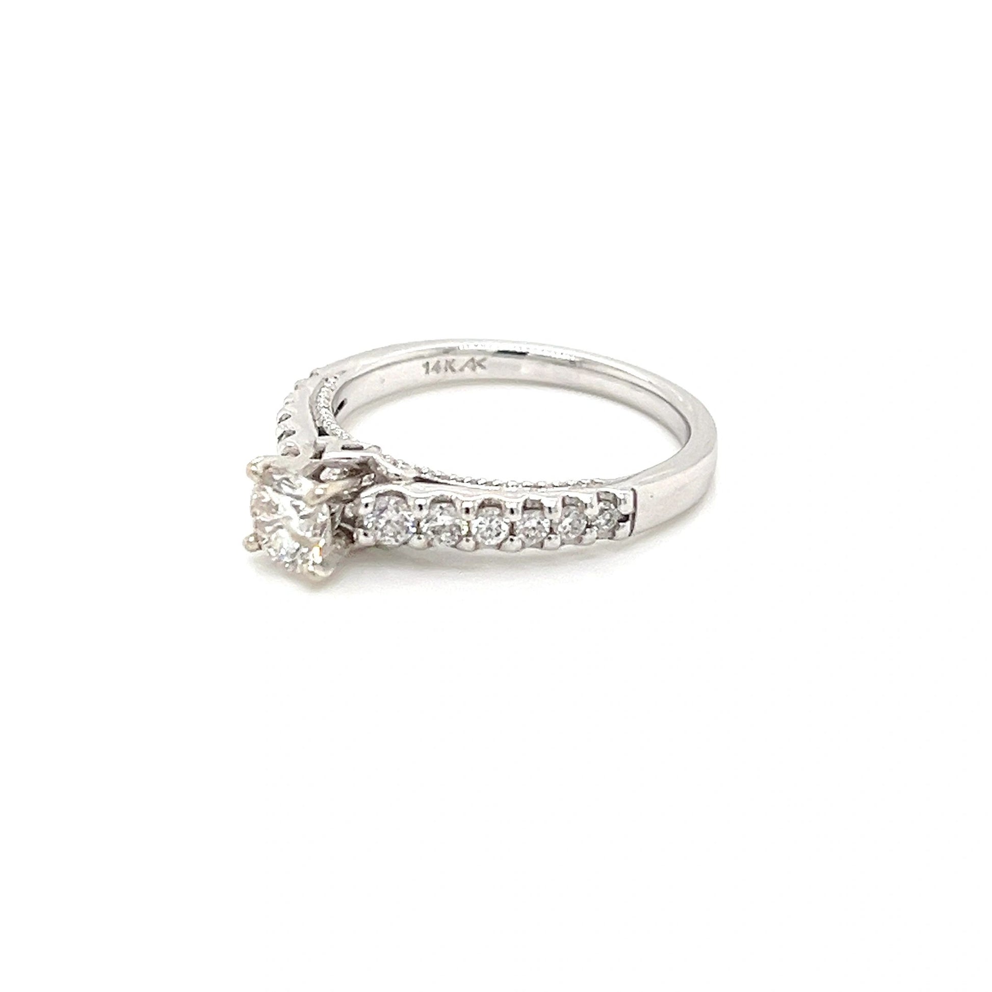 1.76 CTW 14k White Gold Engagement Ring