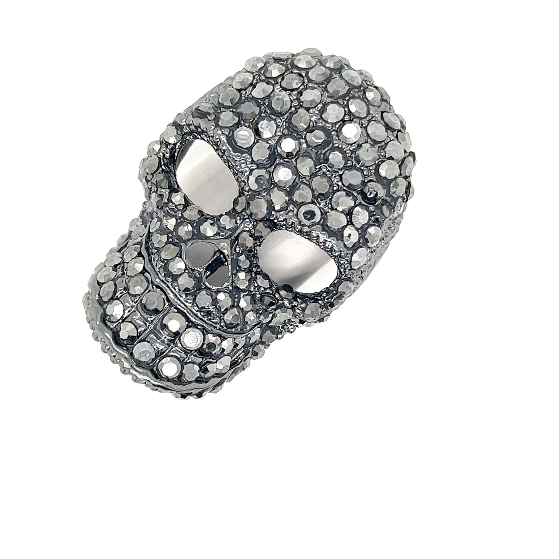 Rhinestone Skull Pin