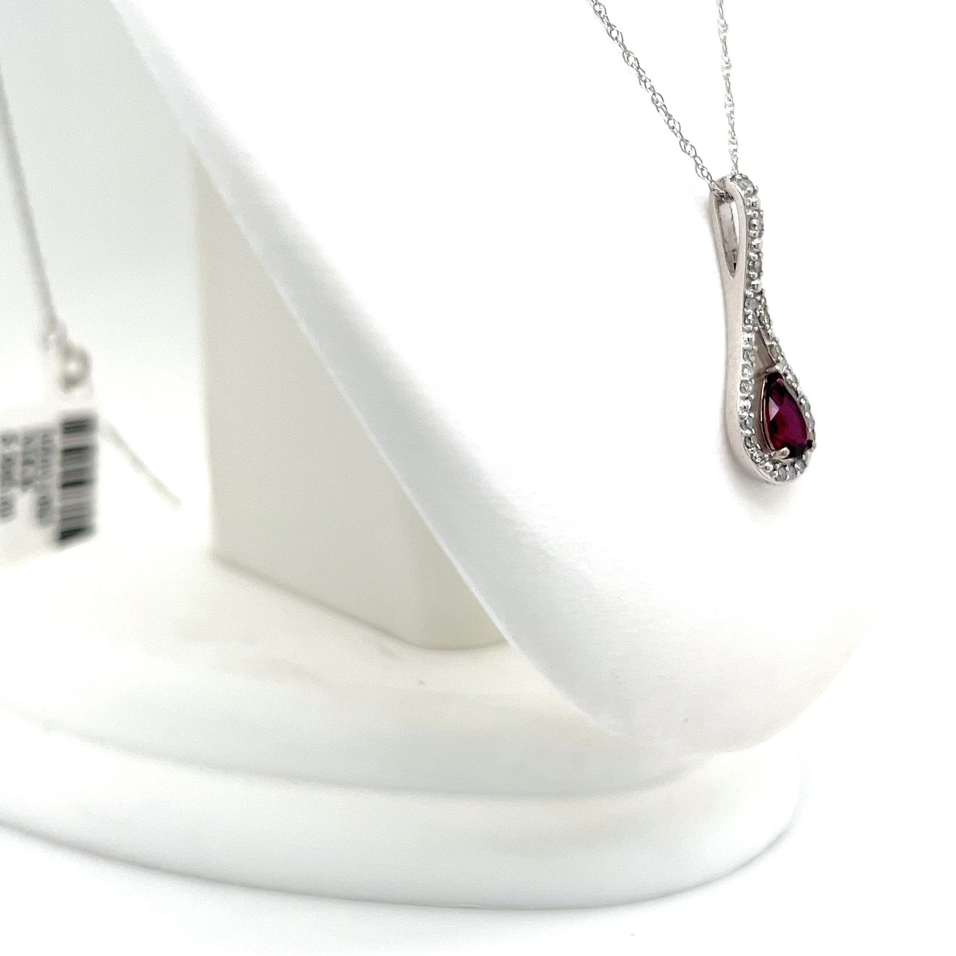 Rhodalite Garnet and Diamond Necklace