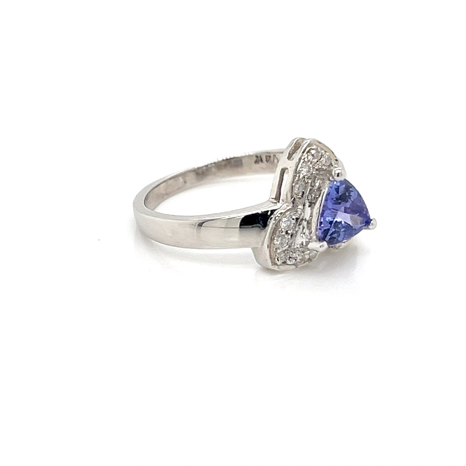 14K White Gold Tanzanite Ring