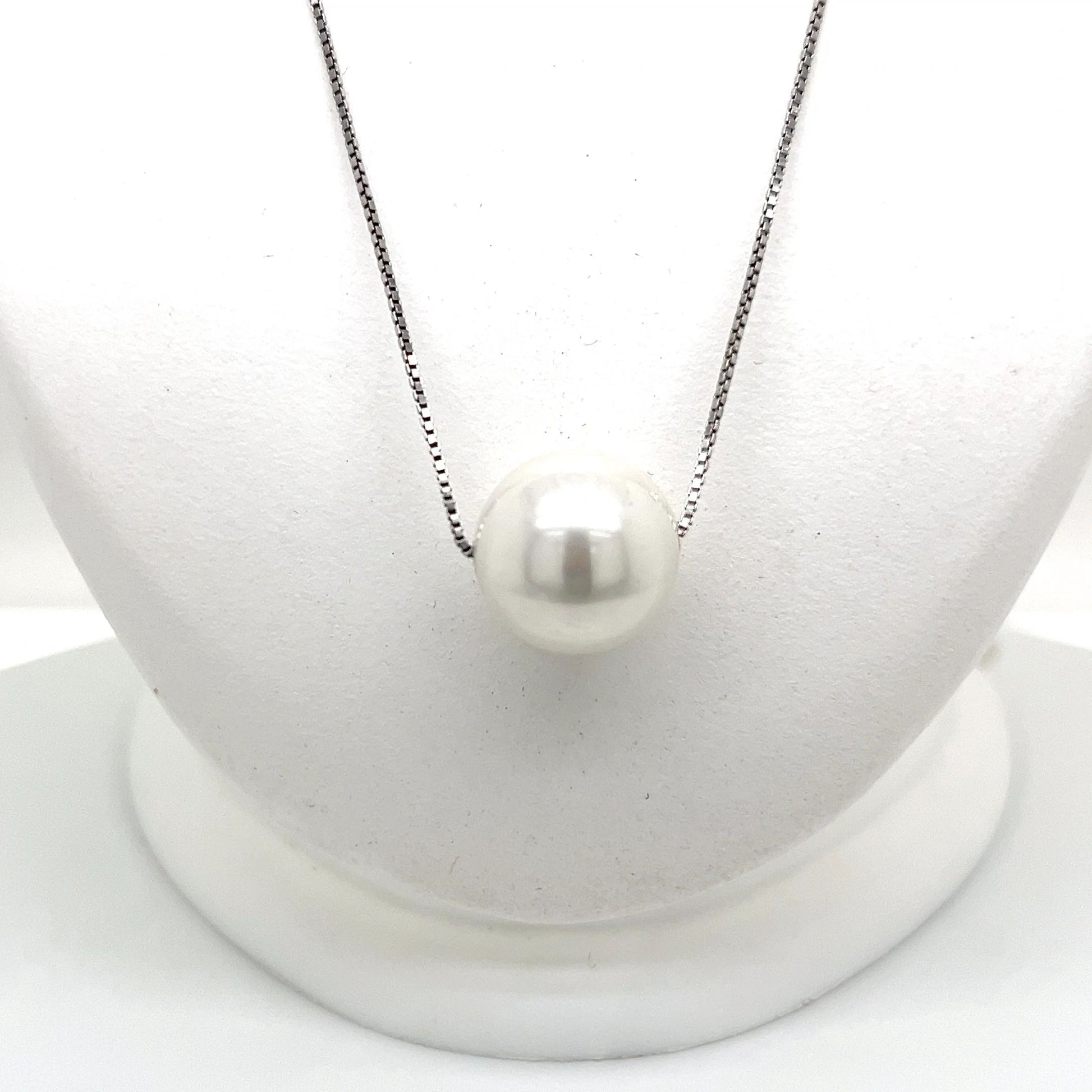 Sterling Silver Chain with Pearl Necklace