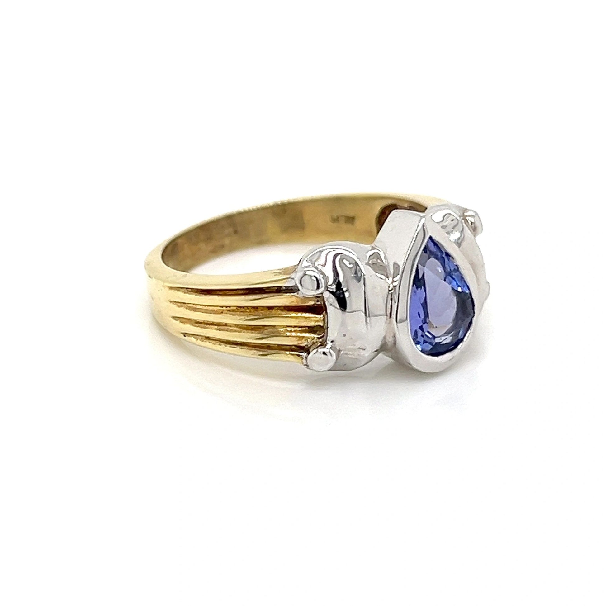 Tanzanite 14K Yellow and White Gold Ring