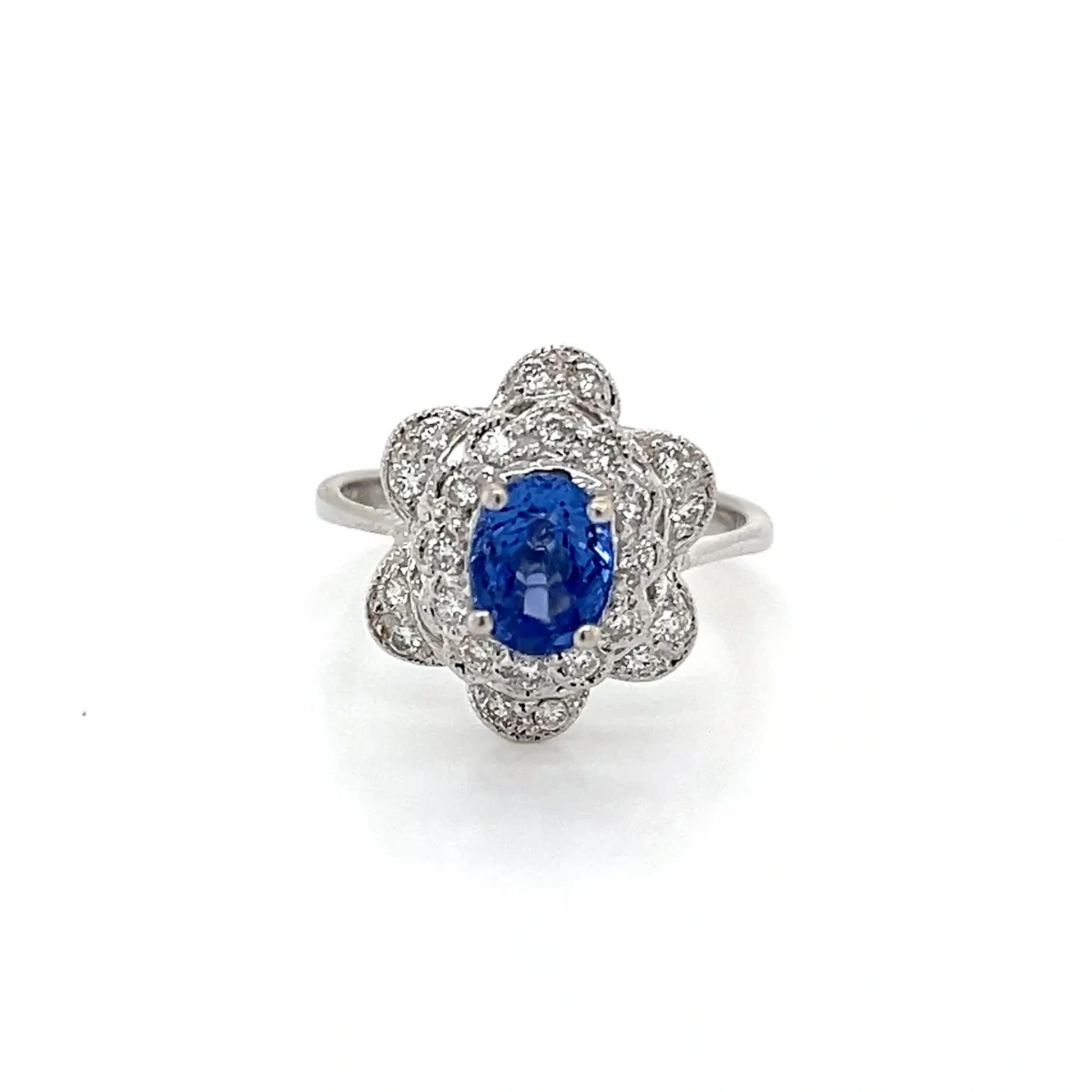 Sapphire and Diamond Ring