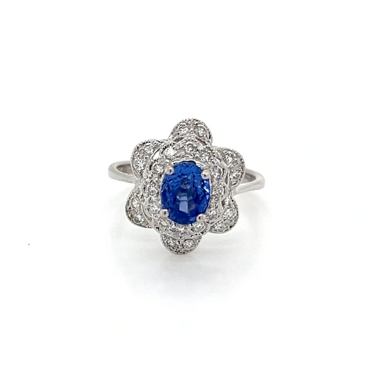 Sapphire and Diamond Ring