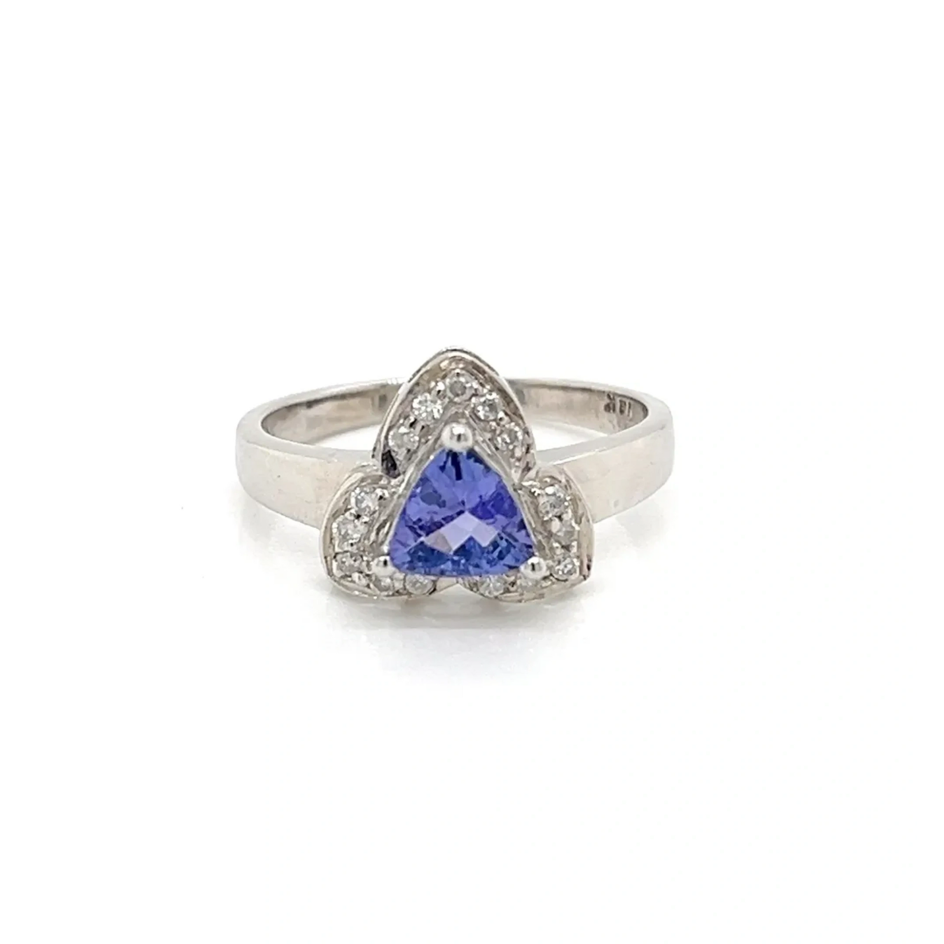 14K White Gold Tanzanite Ring