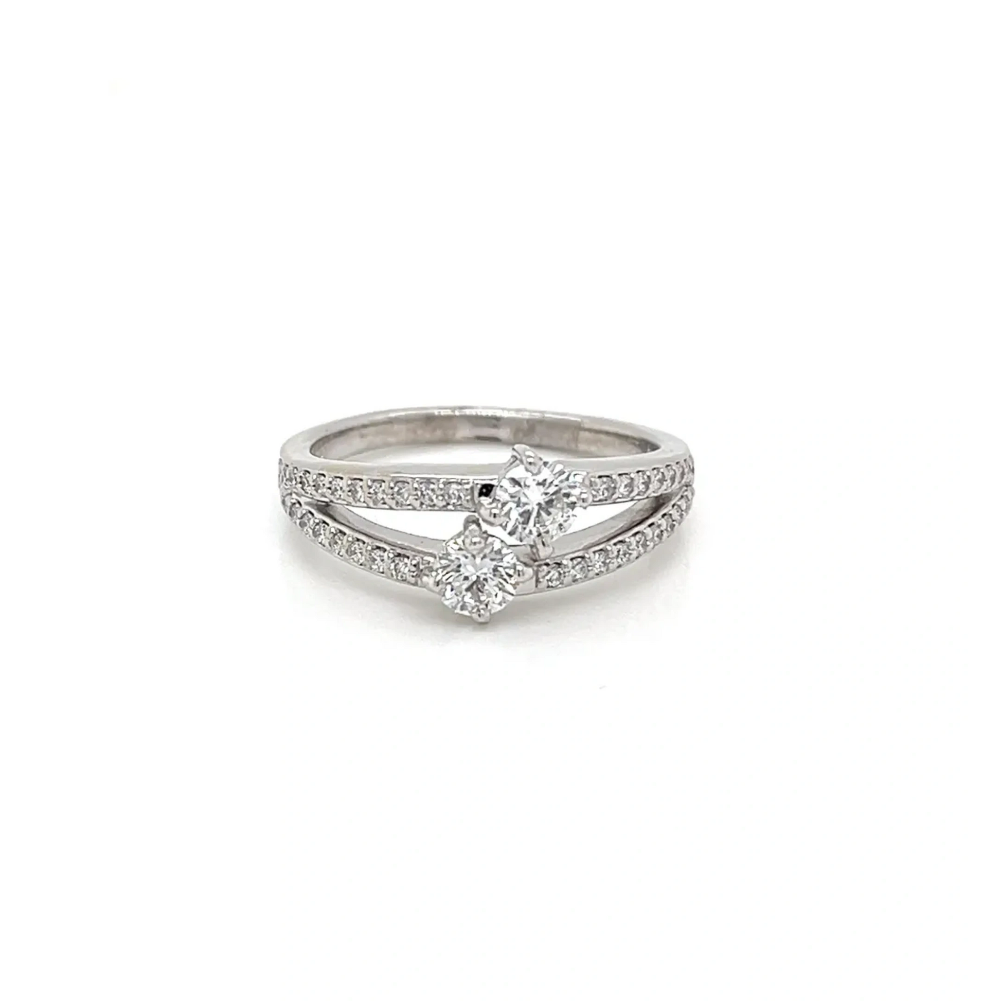 Lab Grown Diamond Ring set in 14k white gold