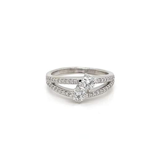 Lab Grown Diamond Ring set in 14k white gold