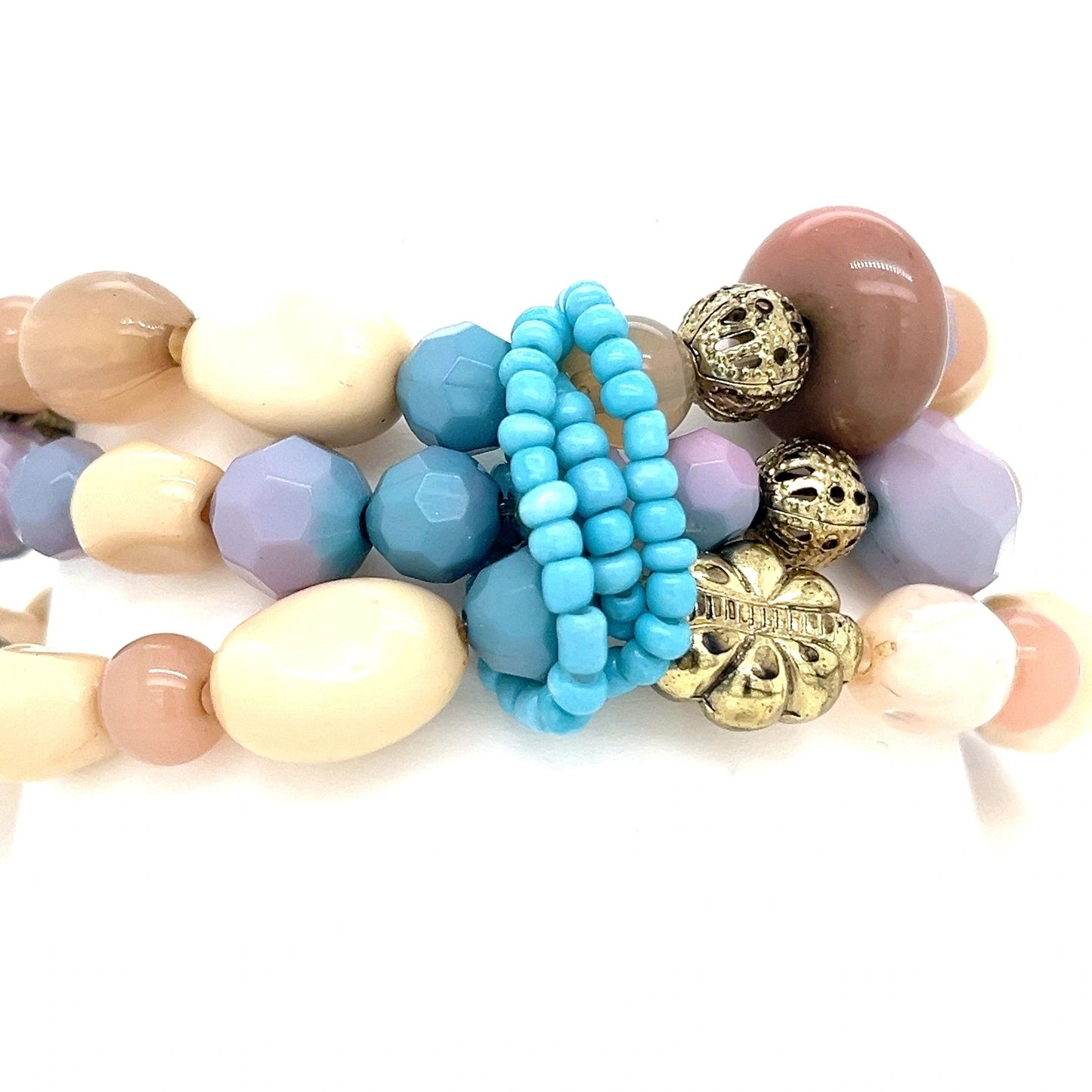 Multi-color Beaded Stretch Bracelet