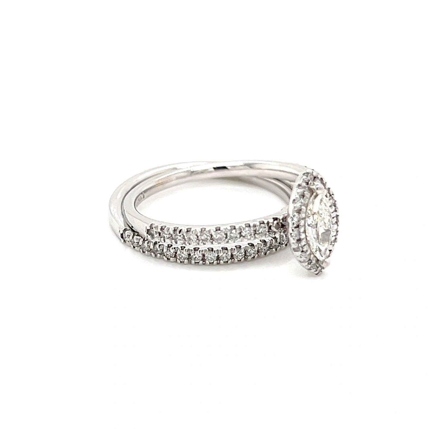 14K White Gold Diamond Ring Set