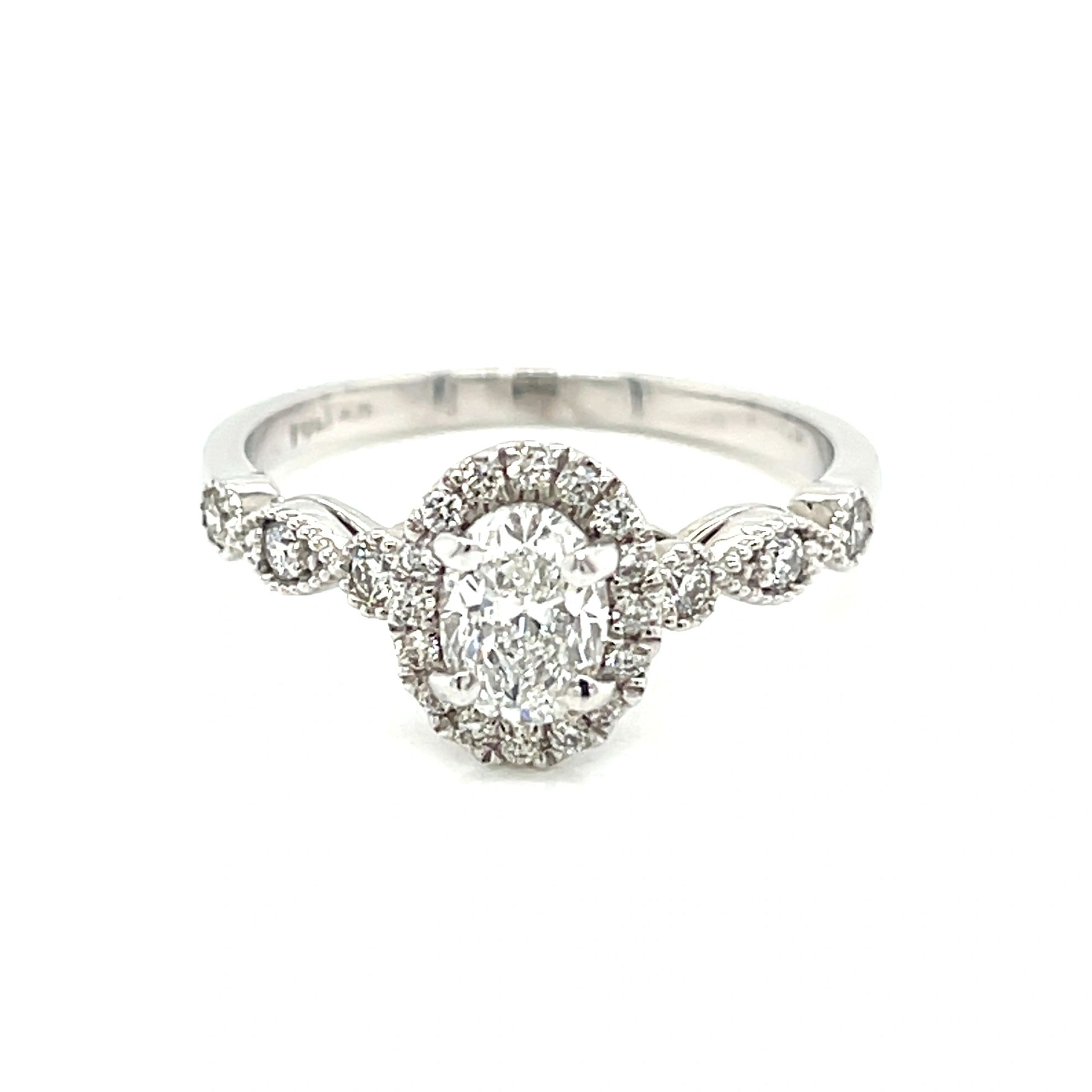 .98 Carat TW 14K White Gold Engagement Ring