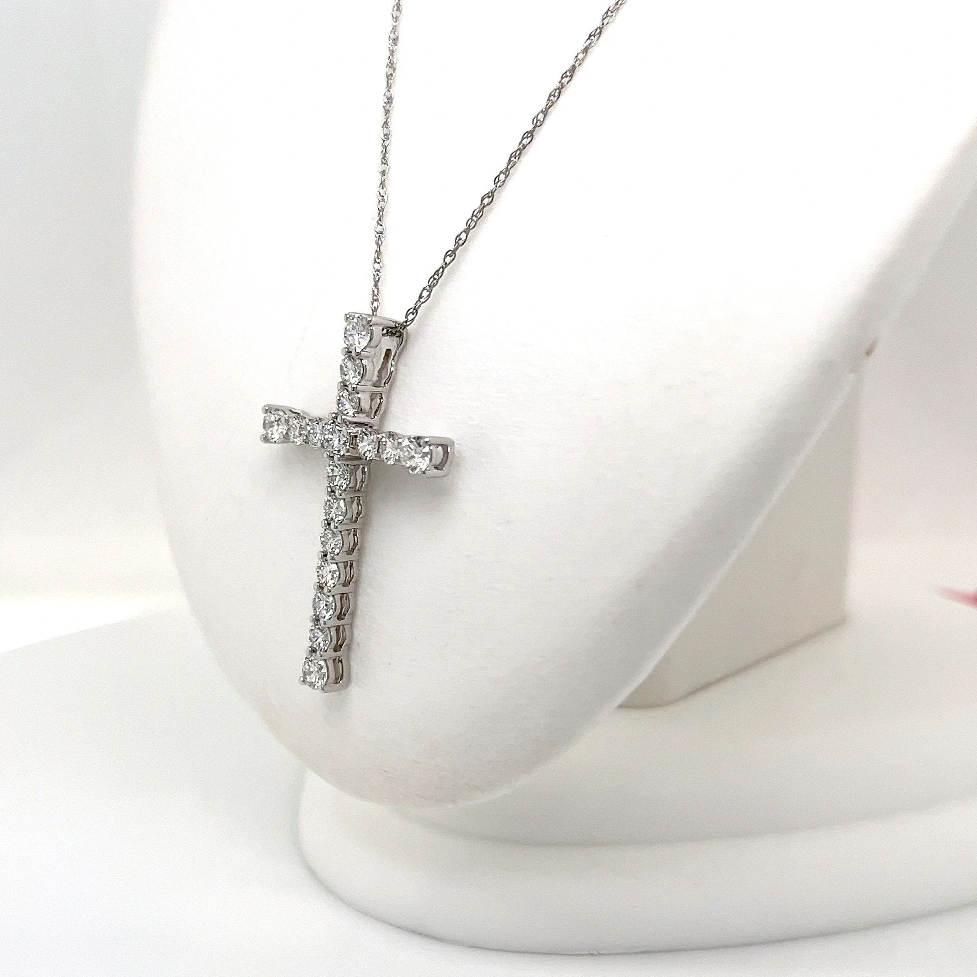 Lab Grown Diamond Cross Necklace