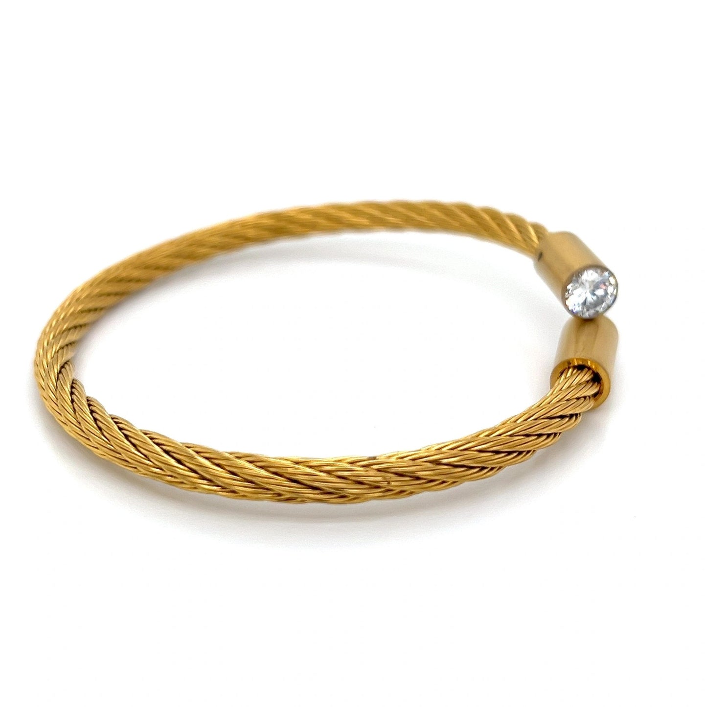 Gold Wire Cuff Bracelet